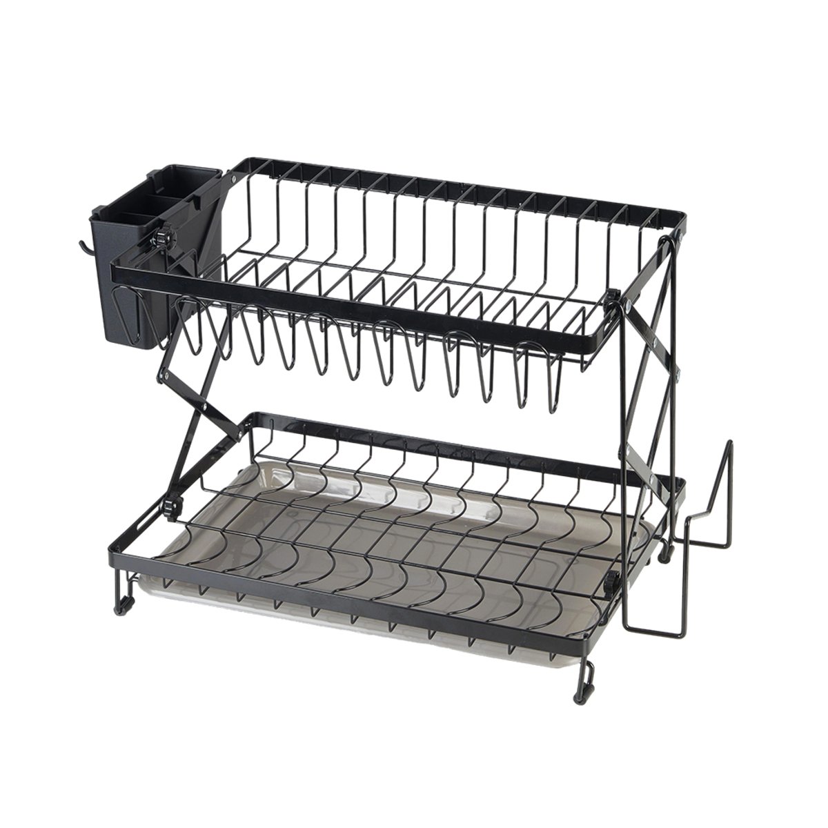 Living and Home Foldable 2-Tier Dish Rack