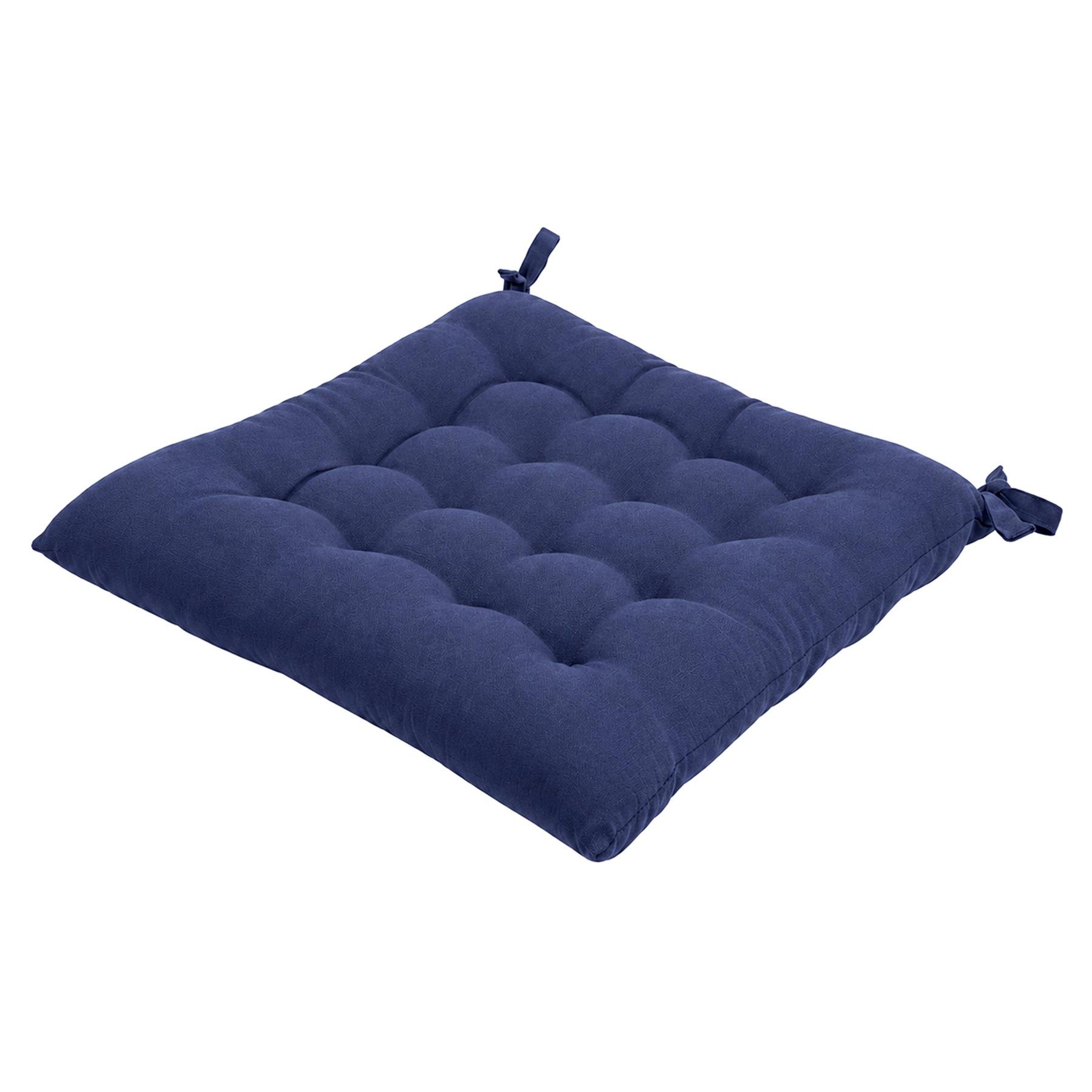 Harbour Housewares Square Seat Pad 40 x 40 x 5cm - Navy