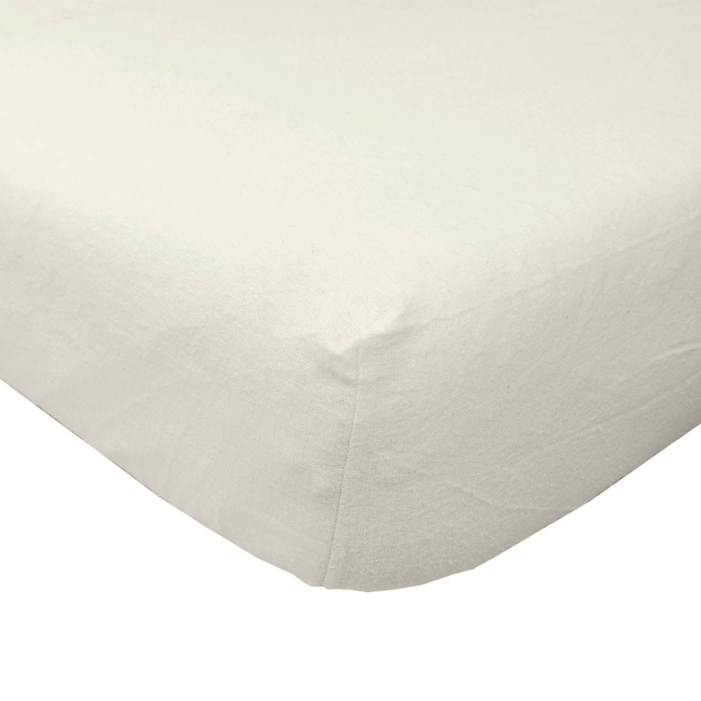 Homescapes Brushed Cotton Flannelette Cream Fitted Sheet - King Size