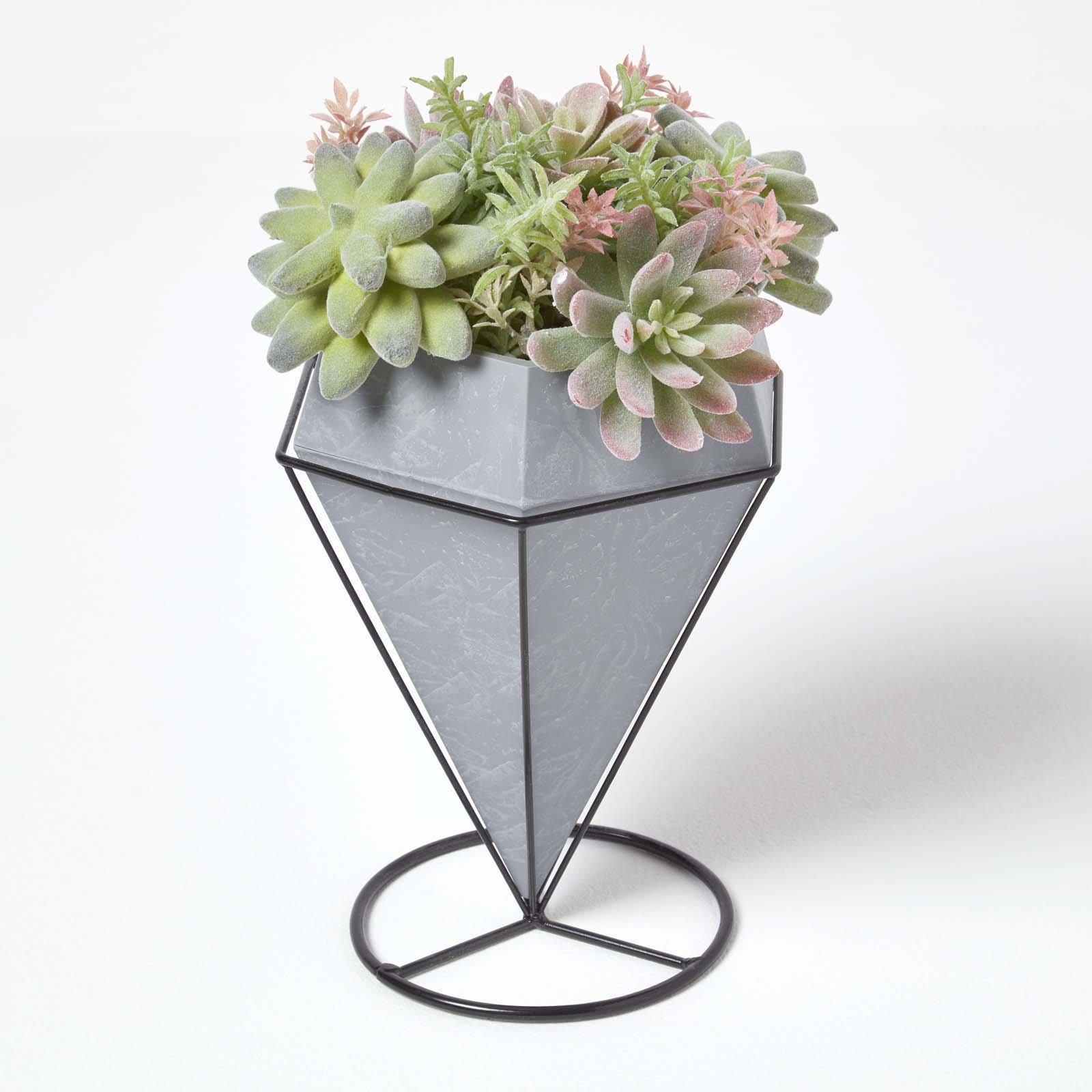 Homescapes Handcrafted Artificial Cactus and Succulent Arrangement - Green
