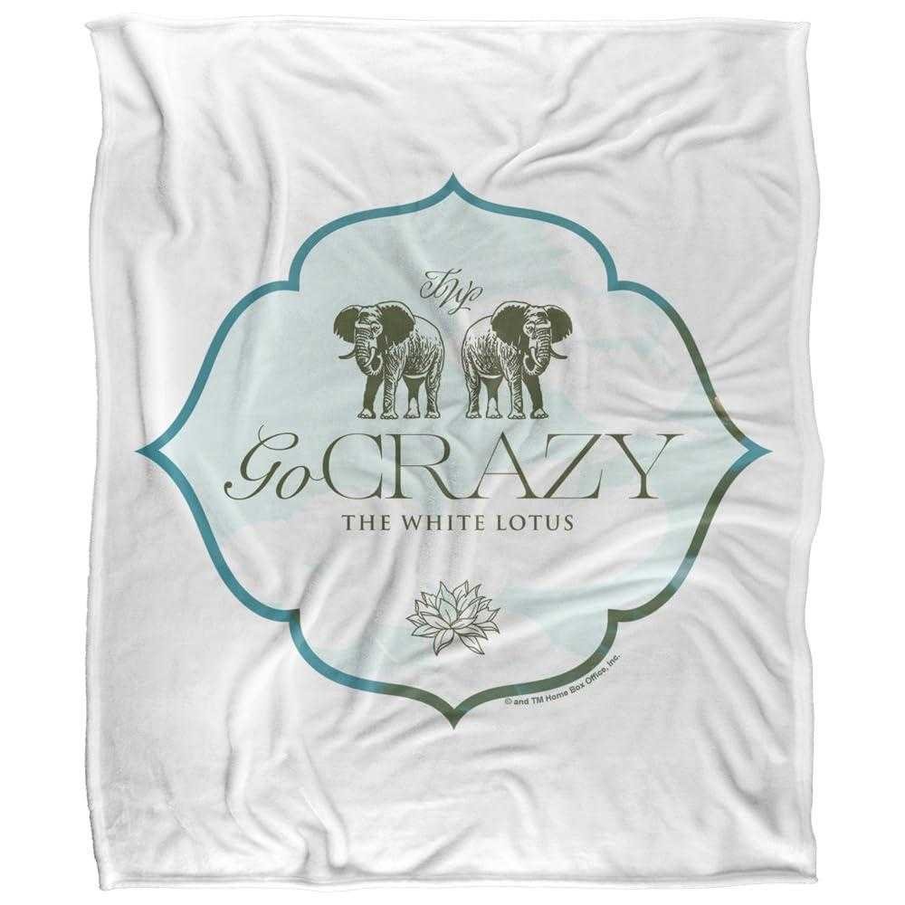 The White Lotus Go Crazy Soft Touch Blanket - 147cm x 91cm
