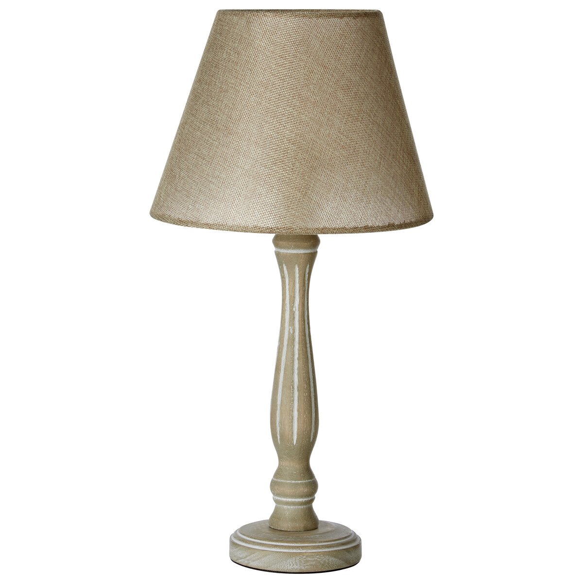 Orsina Maine Wooden Table Lamp With Beige Shade – Natural