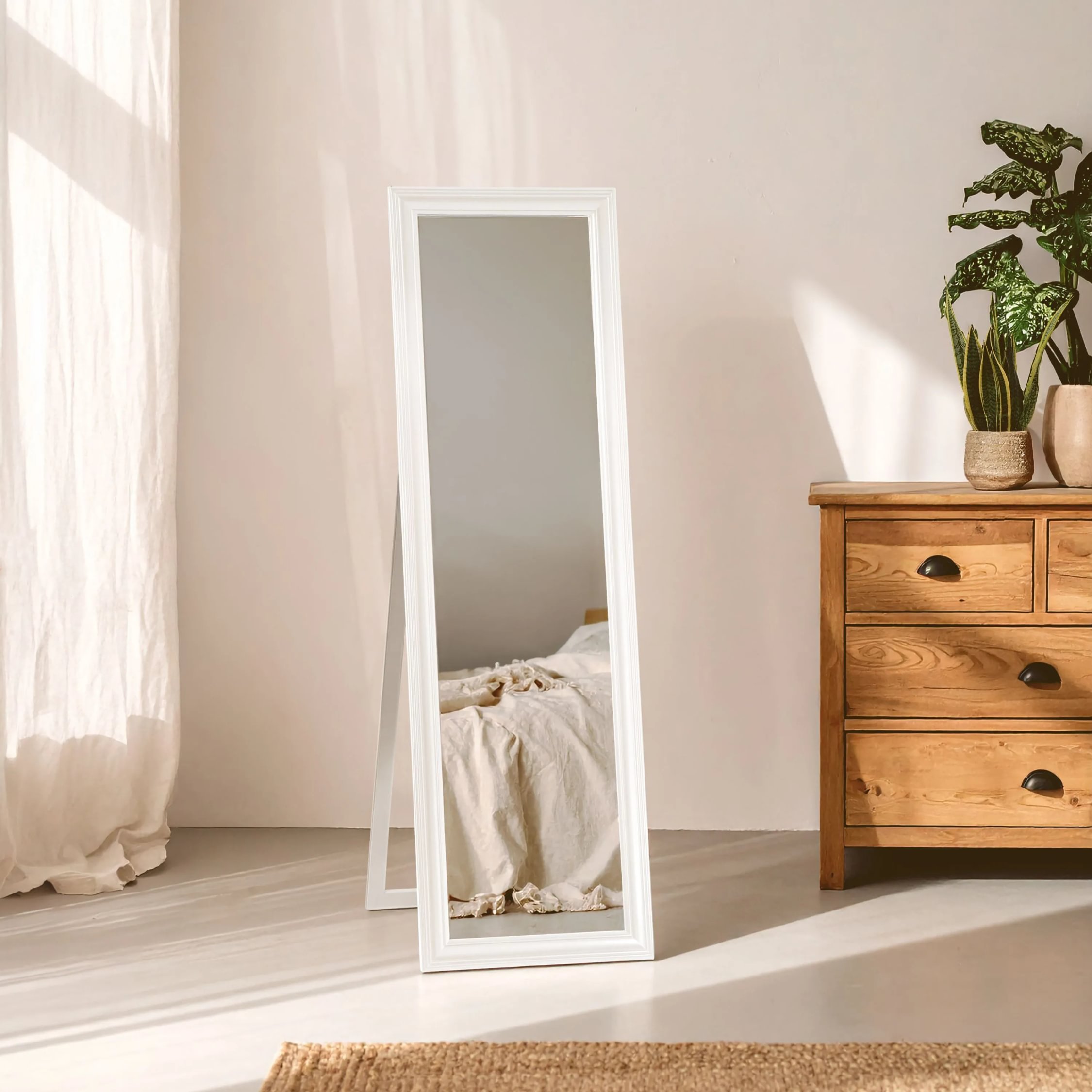 Orsina Urban Floor Standing Mirror – White