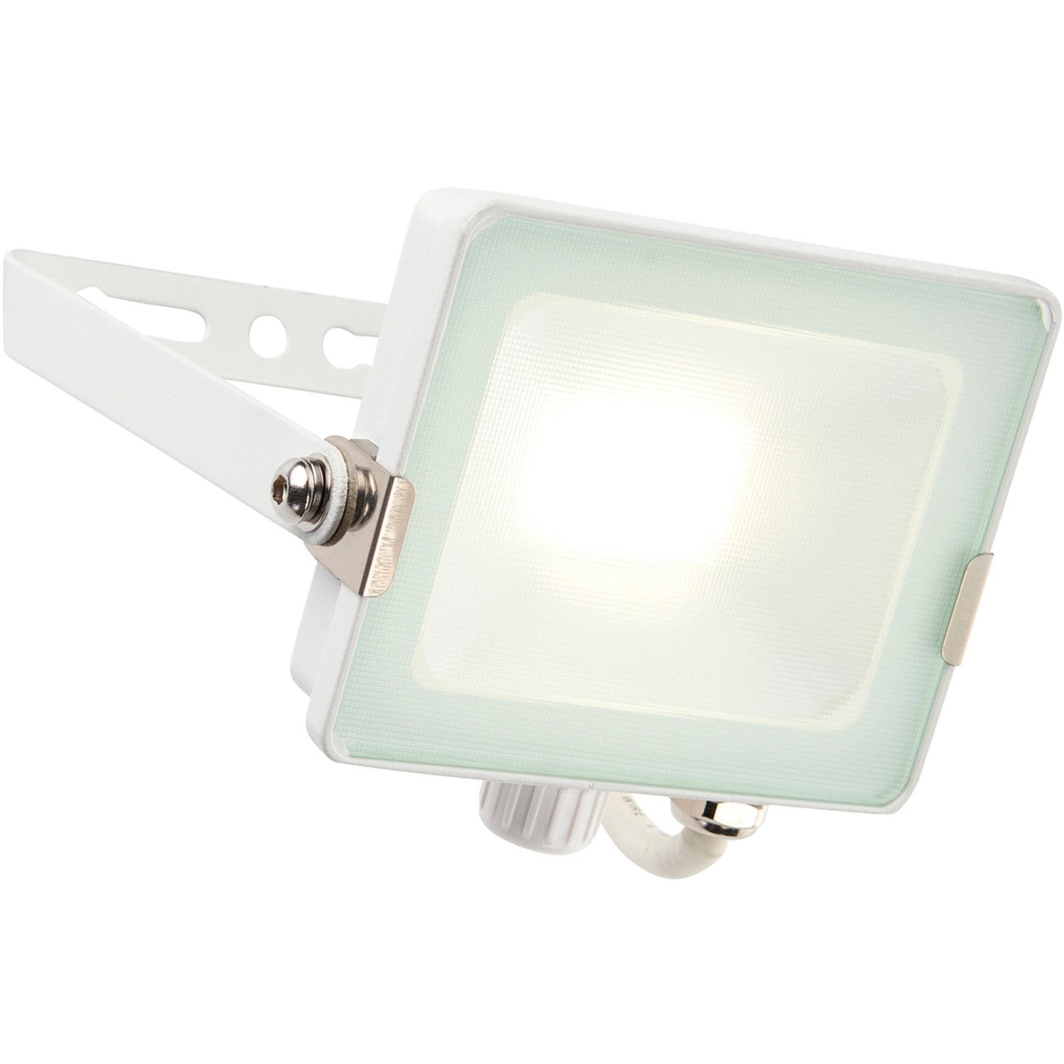 Loops Direct 18.6cm Die Cast Aluminium LED Floodlight - Matt White High