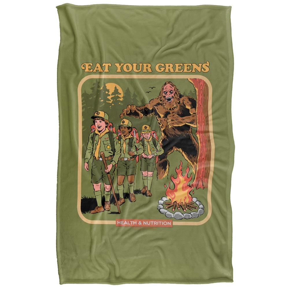 Steven Rhodes Eat Your Greens Soft Touch Blanket - 147cm x 91cm