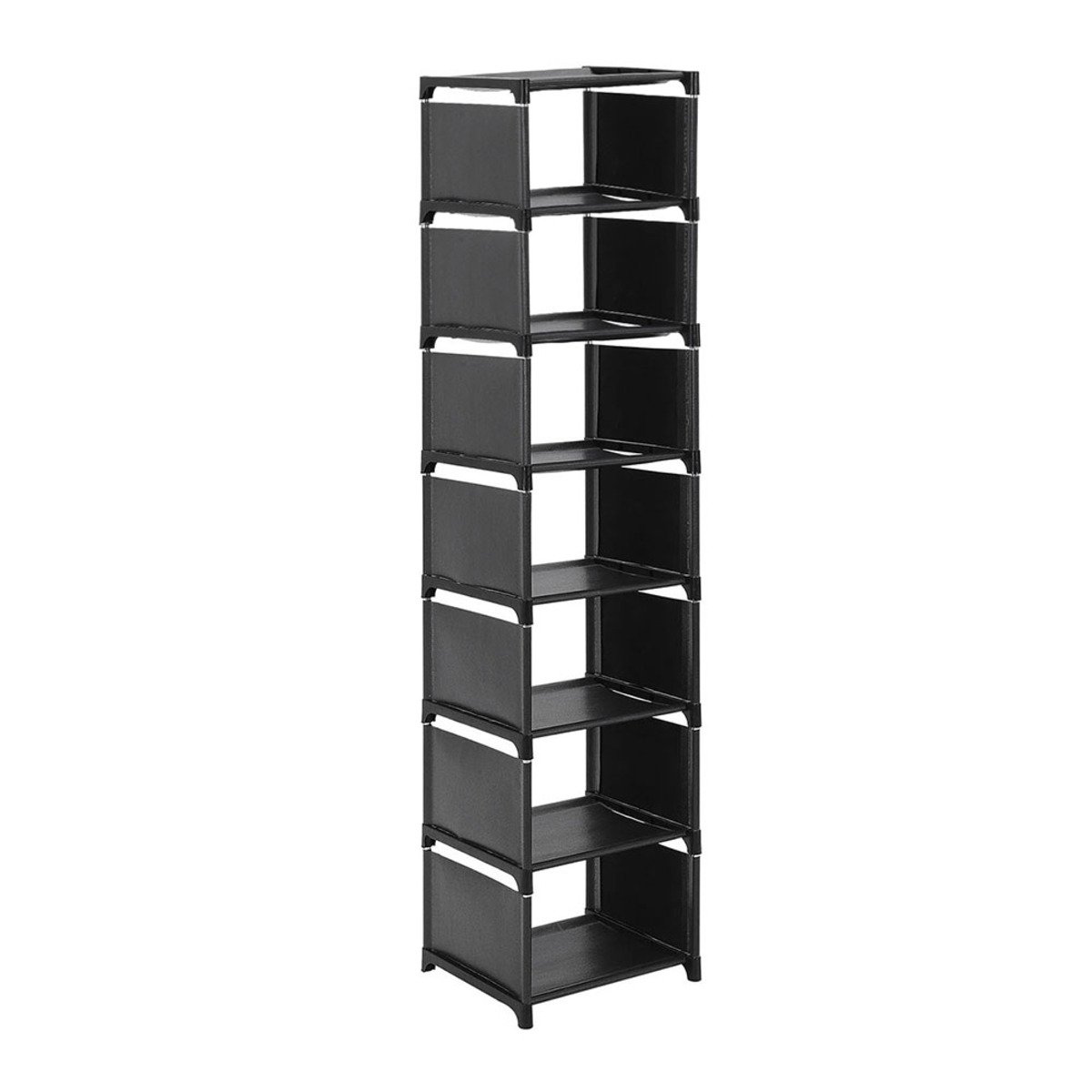 Living and Home 8 Shelf Adjustable Shoe Storage Rack - Black