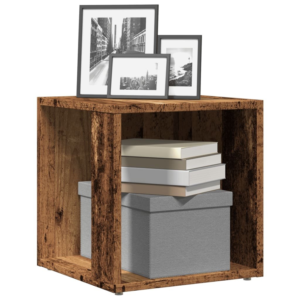 Walplus Engineered Wood Cabinet - Dark Wood - 33 x 33 x 34 cm