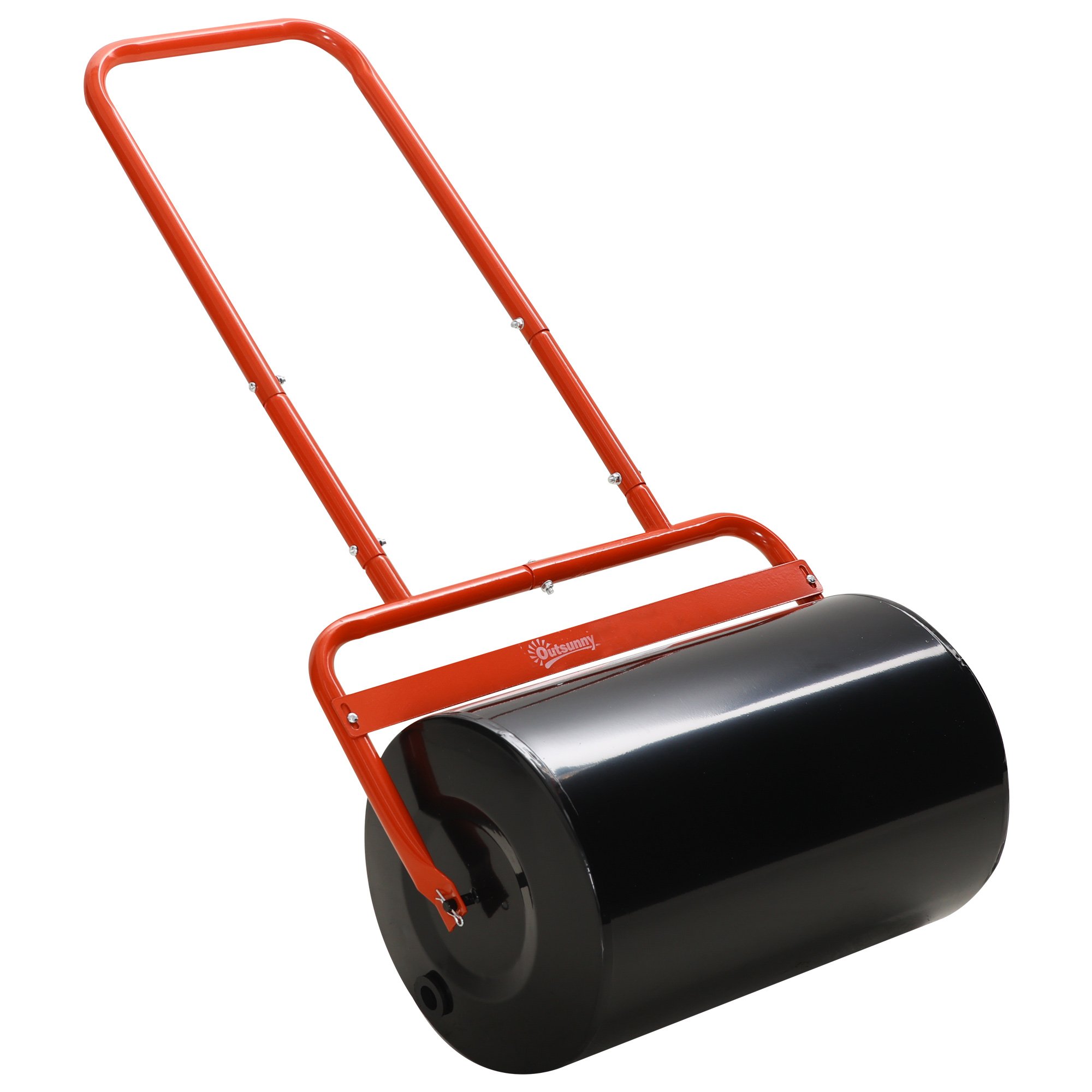 Outsunny Garden Grass Roller, Outdoor Lawn Roller Aerator Filled - Red