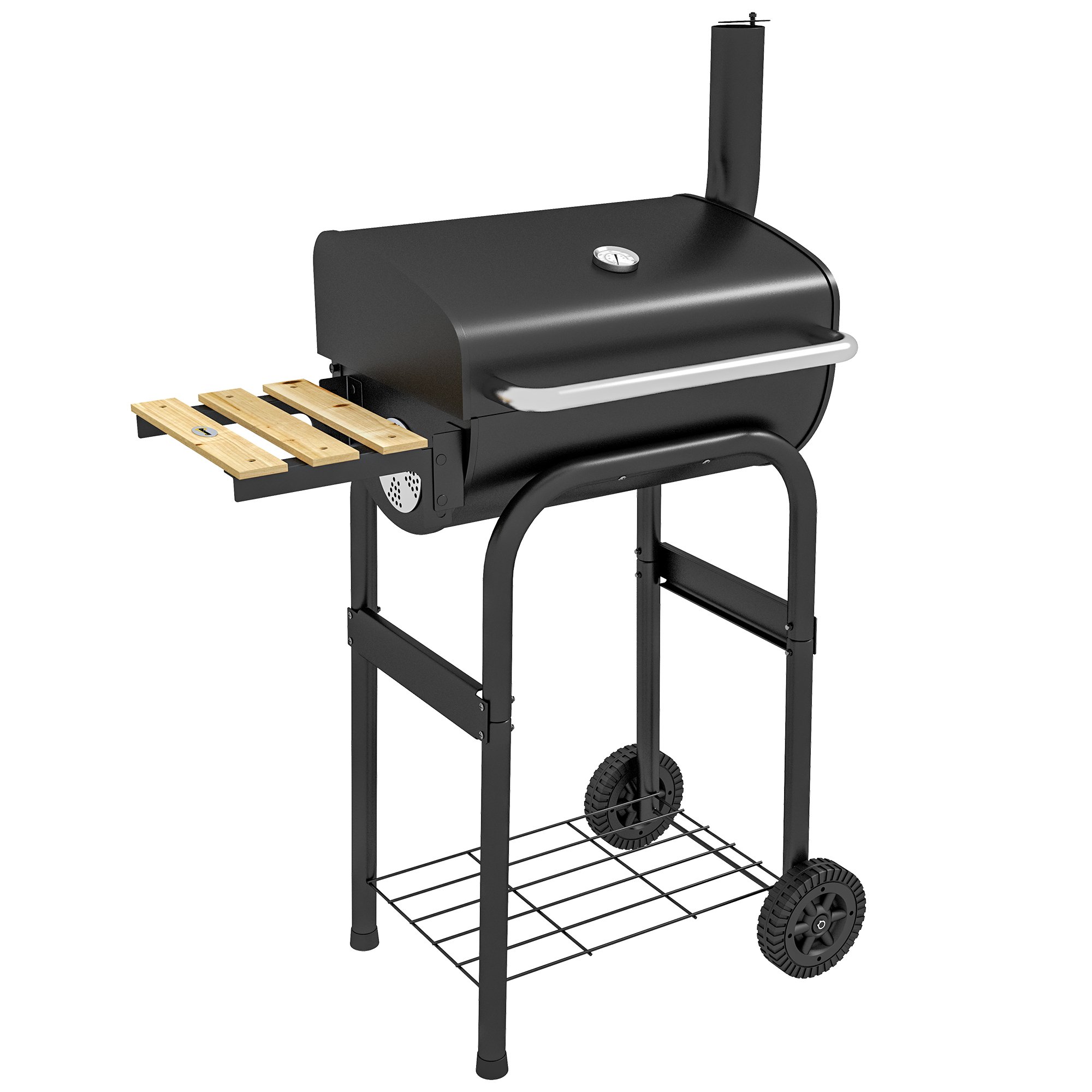 Outsunny Portable Garden BBQ Grill for Party Cooking - Black