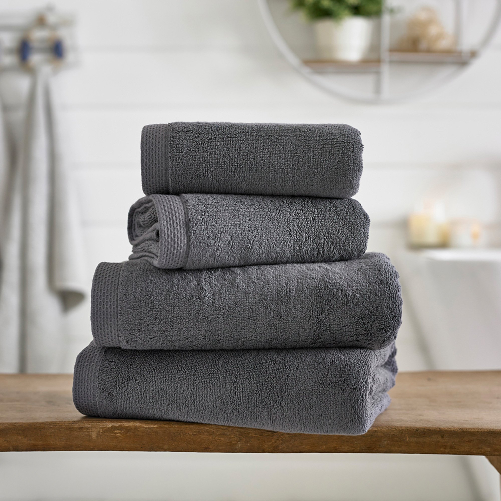 The Lyndon Company  Egyptian Spa Cotton  Face Cloth - Charcoal