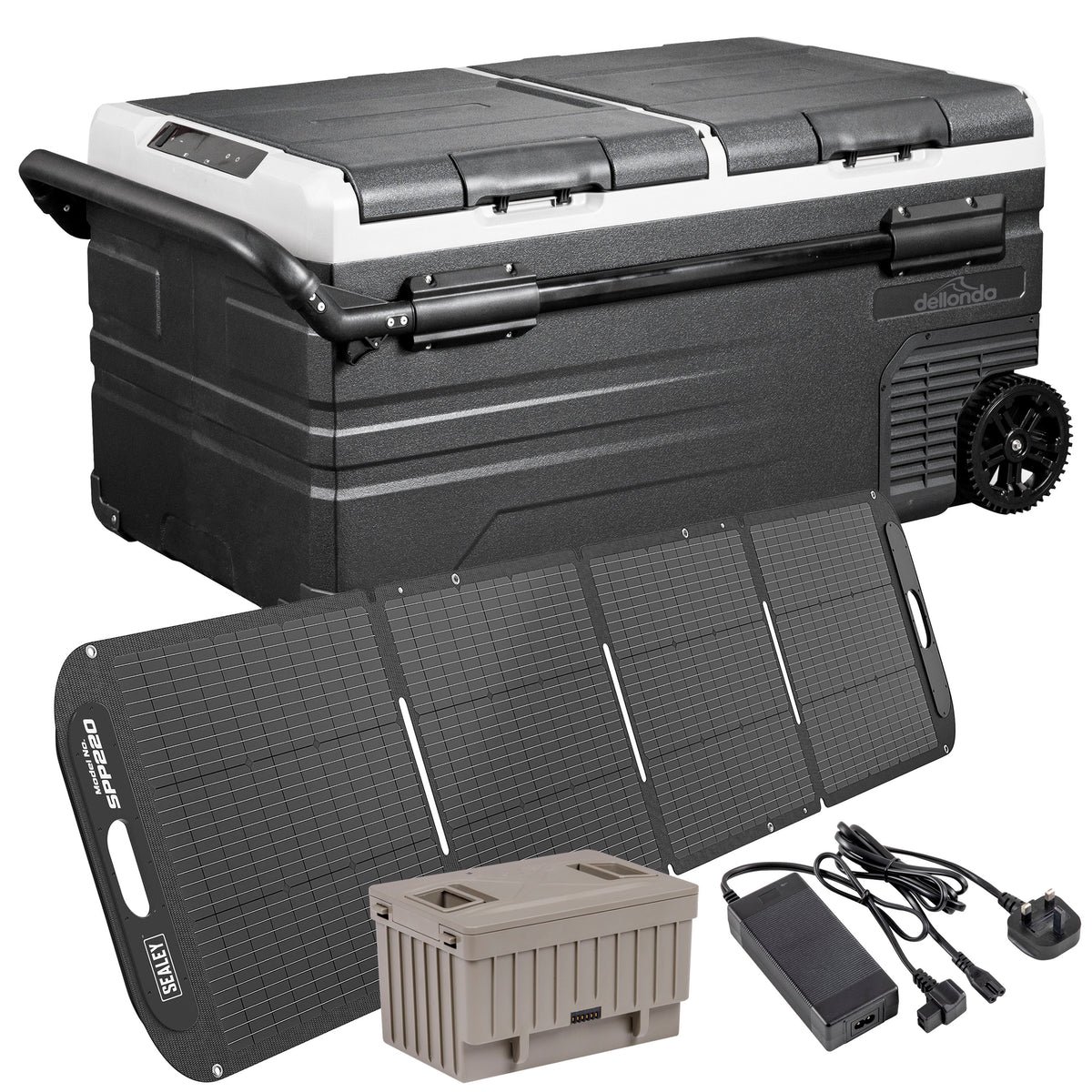 anne 　2 Buy Dellonda 95L Fridge Freezer Cool Box Battery Adaptor & Solar