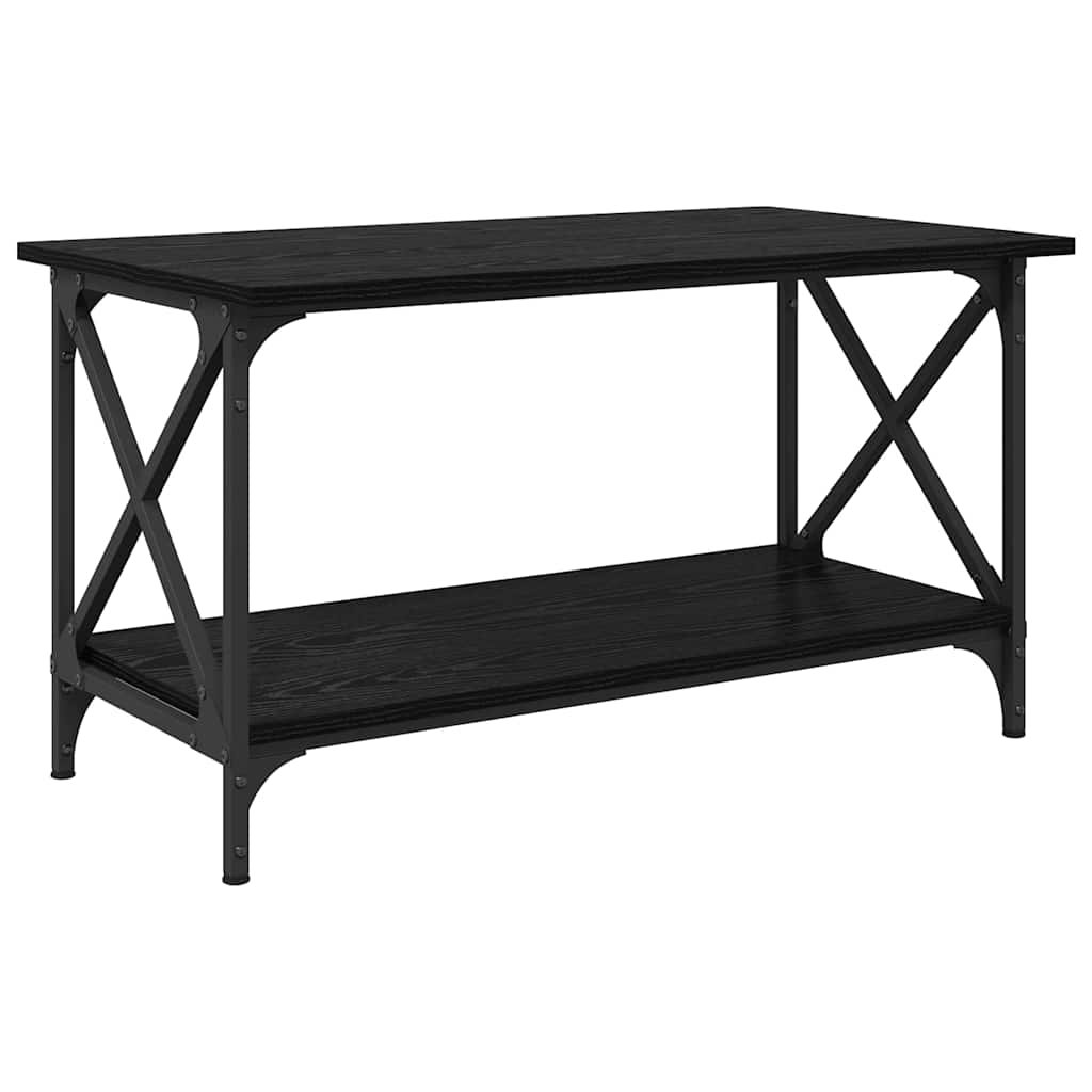 Walplus Engineered Wood Coffee Table - Dark Oak - 80 x 45 x 45.5 cm