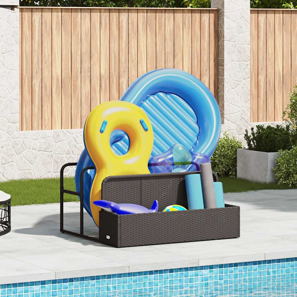 Walplus Steel Poolside Float Storage - Black - 110 x 100 x 57 cm