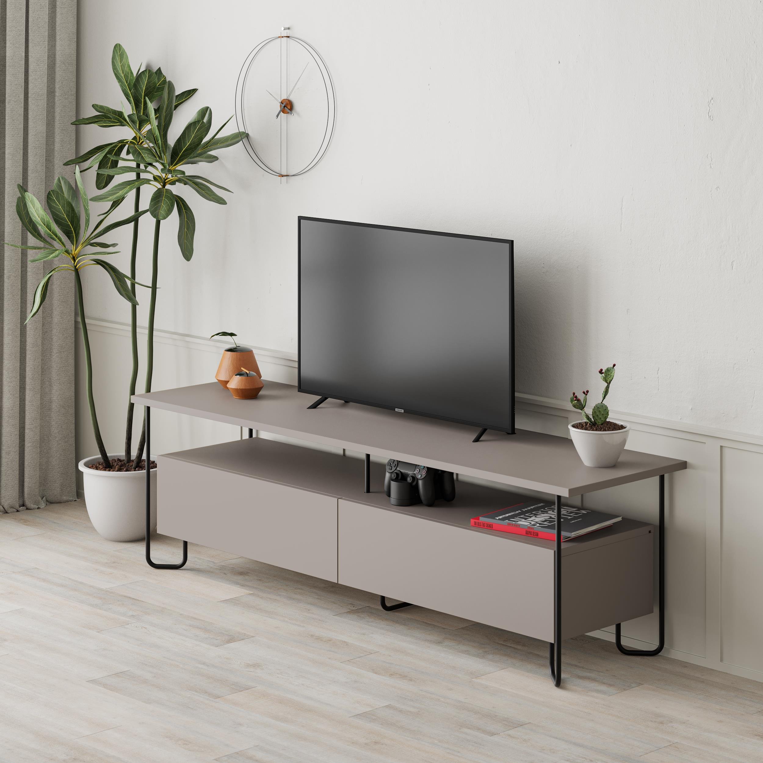 Decortie Cornea Particleboard TV Unit - Mocha
