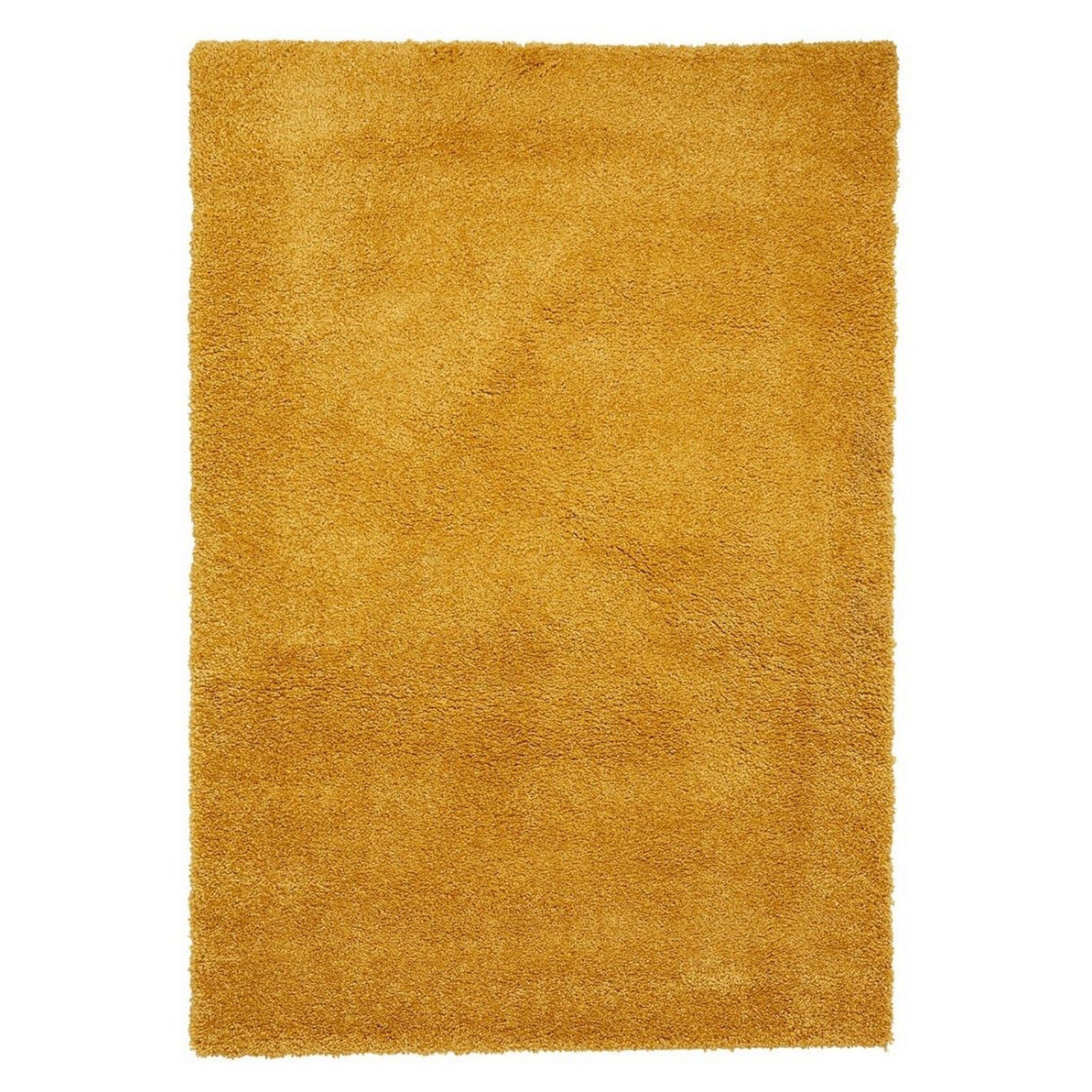 Mega Flooring Yellow Shaggy Plain Rug - 70 x 140cm