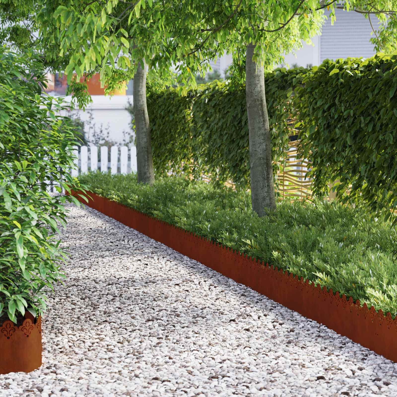 Walplus Pack of 10 7.95 kg Weathering Steel - Rusty - 103 x 0.05 x 22 cm
