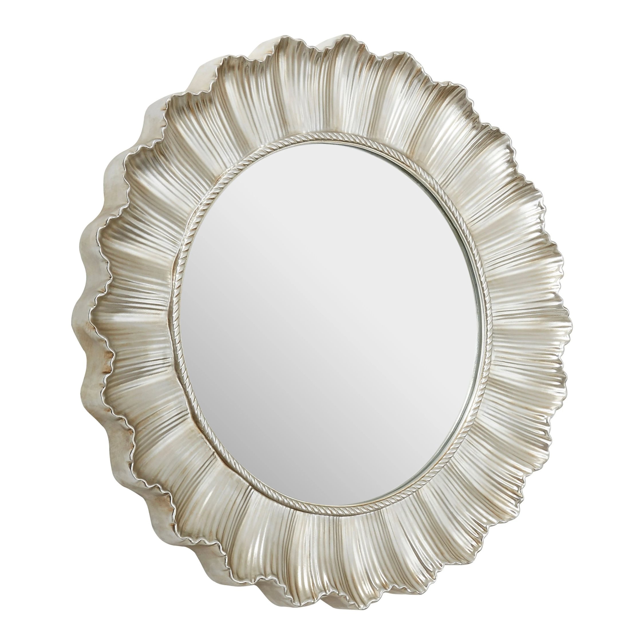 Orsina Adelere Champagne Finish Scallop Wall Mirror – Gold