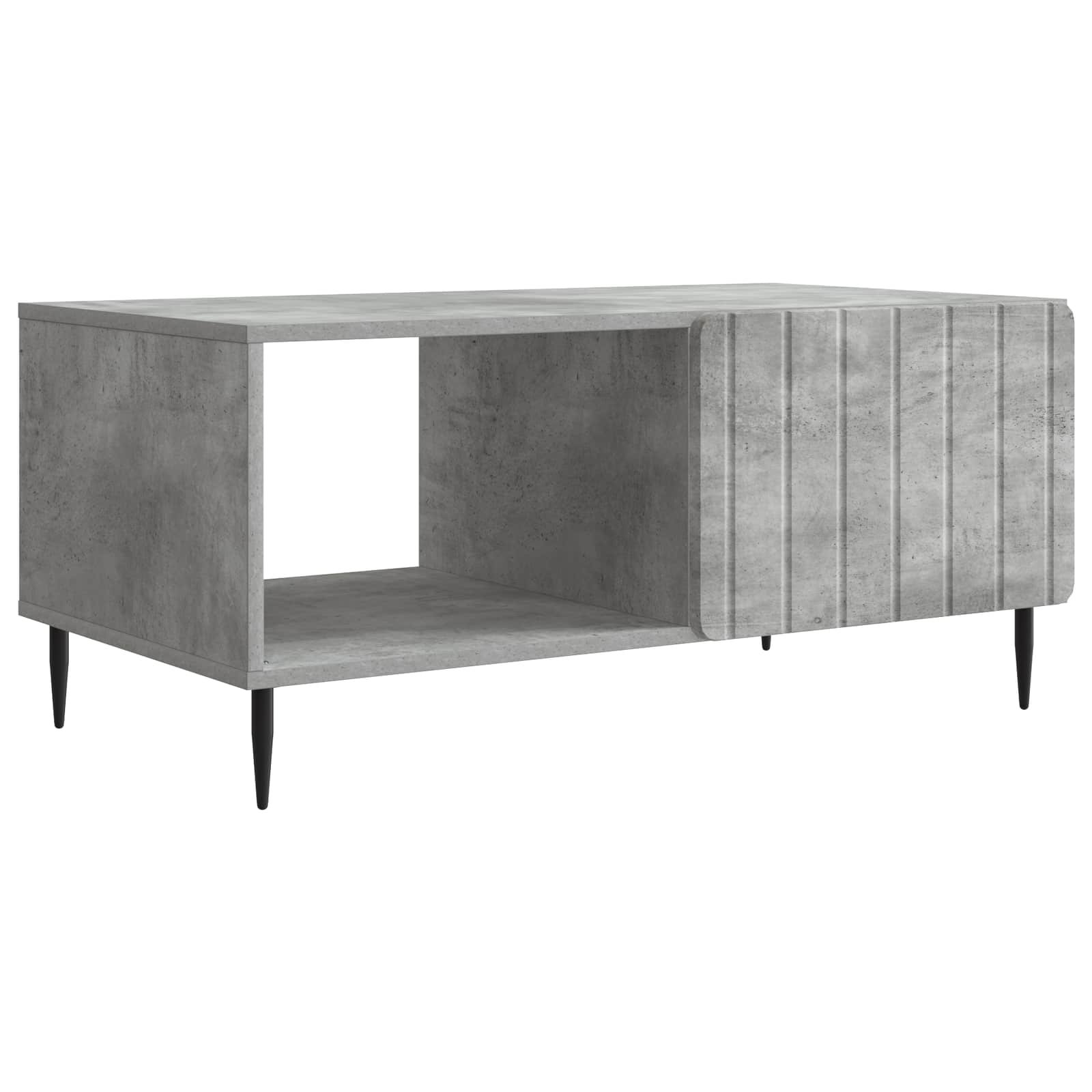 Walplus Engineered Wood Coffee Table - Concrete Grey - 90 x 50 x 40 cm