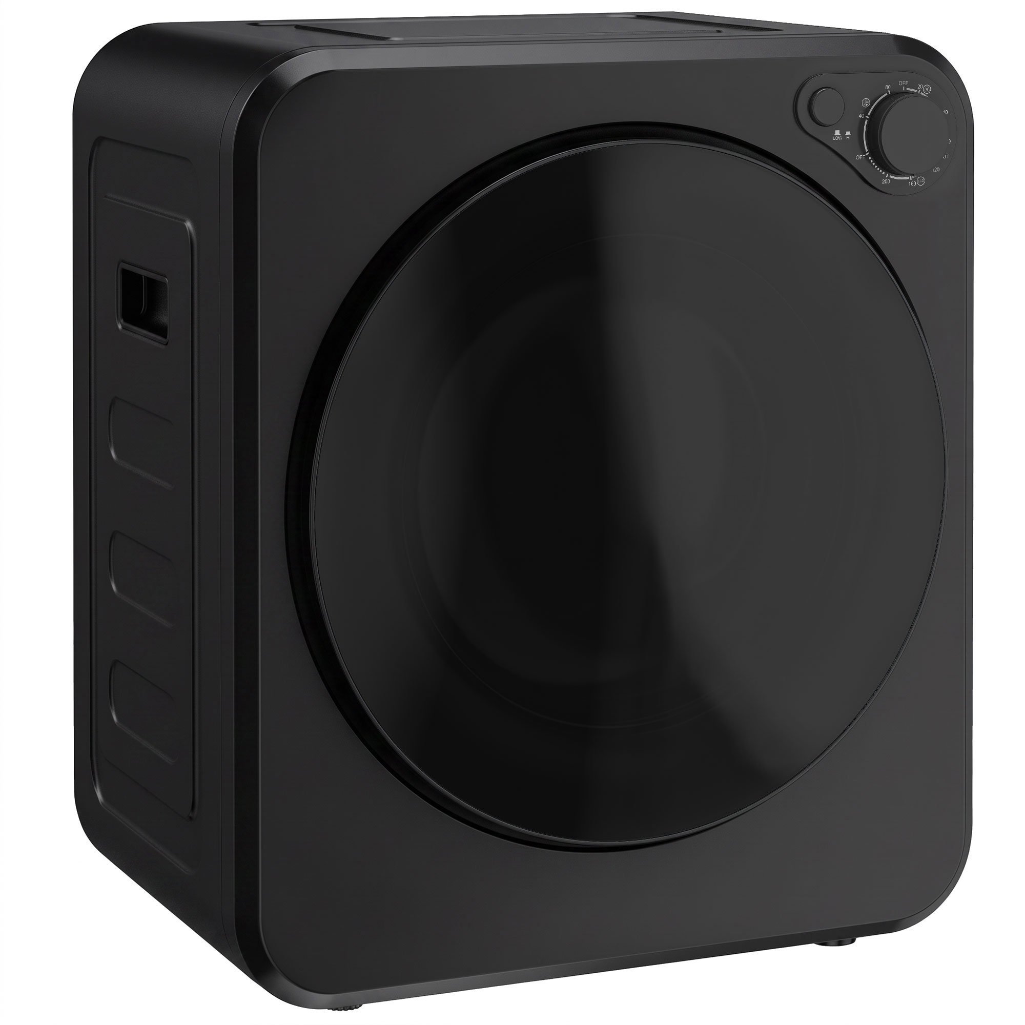 HOMCOM 2 Power Modes Portable Front Load Laundry Dryer - Black