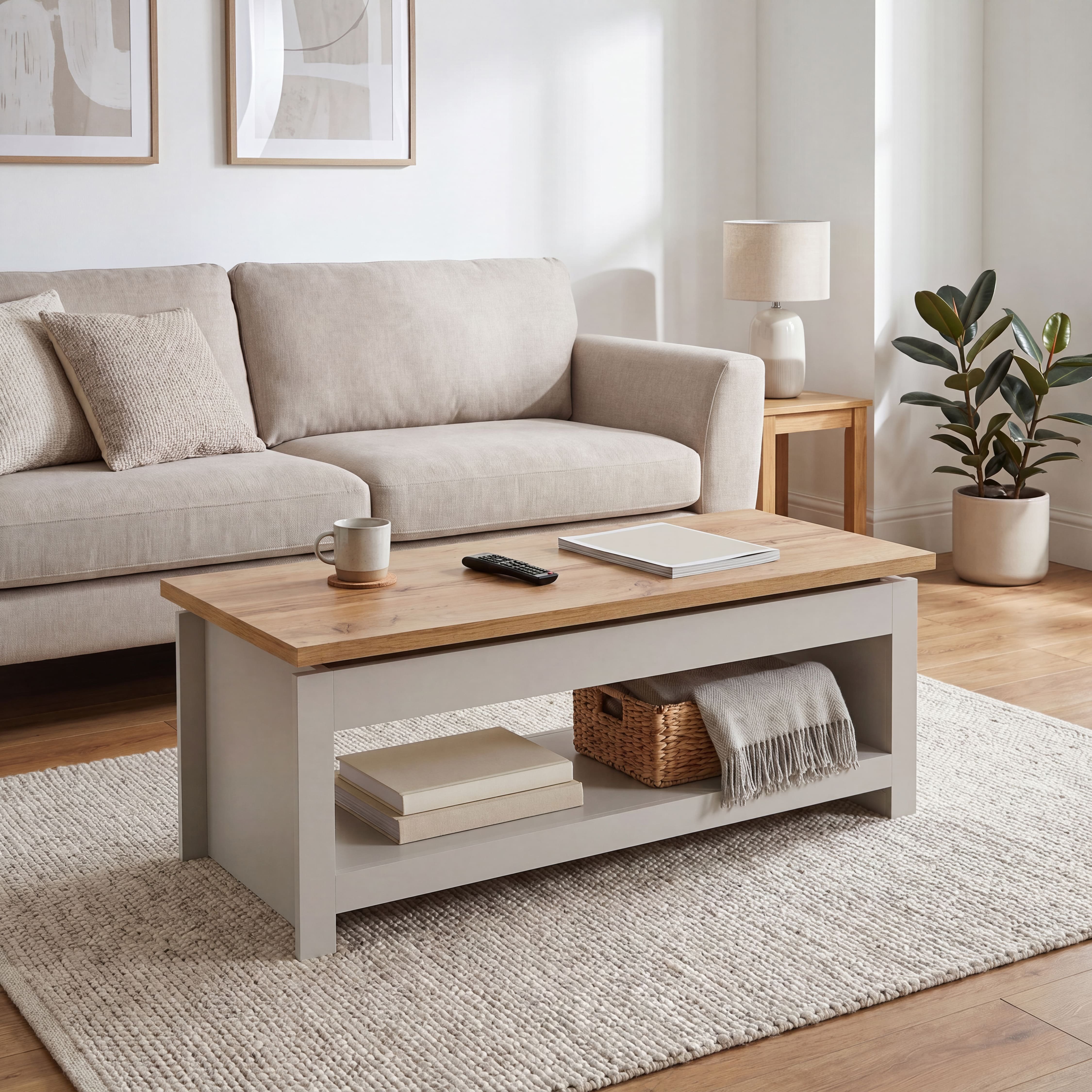 Vida Designs Arlington Sliding Top Coffee Table - Grey