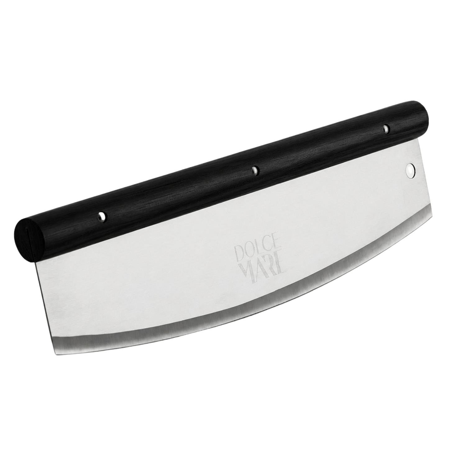 DOLCE MARE Stainless Steel Pizza Cutter - Black and Silver