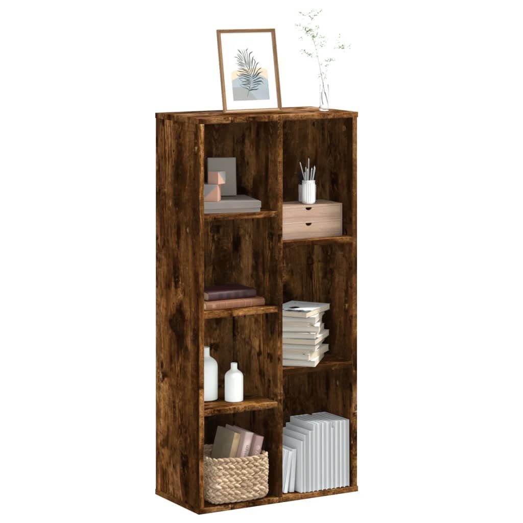 Walplus Engineered Wood Bookcase - Dark Oak - 50 x 25 x 105 cm