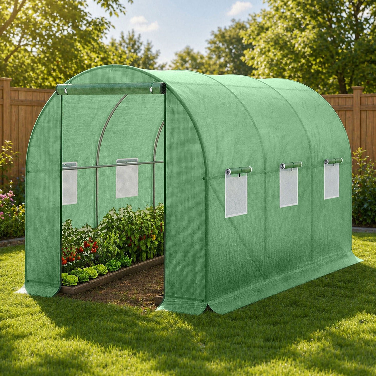 Neo ​ 3x2x2m ​Garden Polytunnel Greenhouse Walk-In Grow Tunnel