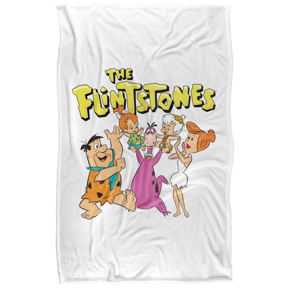 The Flintstones Dino Raising The Kids Soft Touch Blanket - 152cm x 127cm