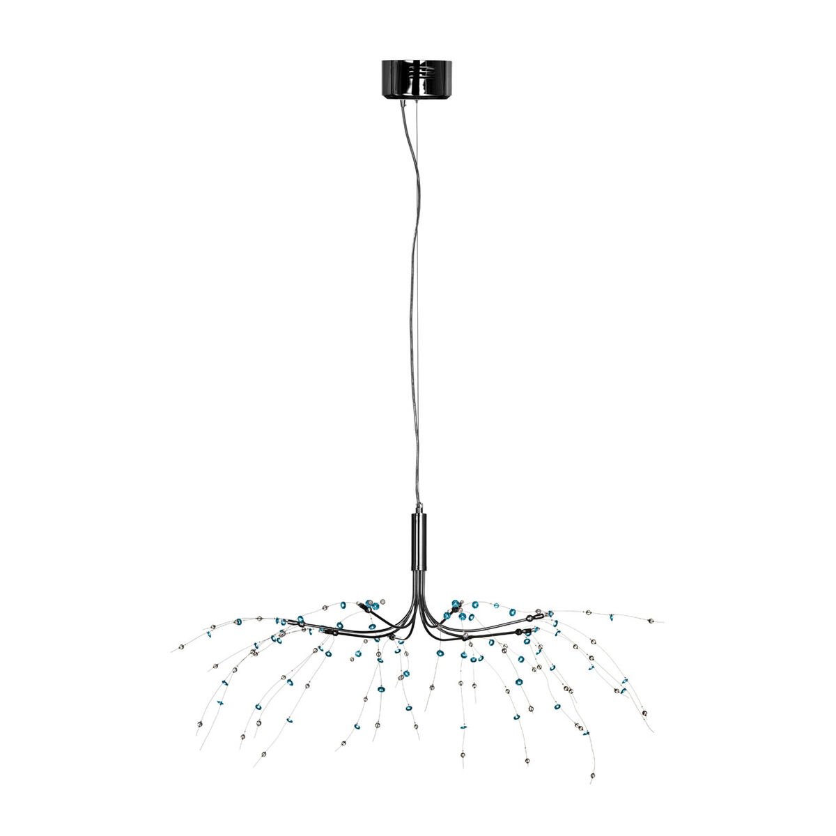 Orsina Xavia 8 Light Ceiling Light - Teal and Clear