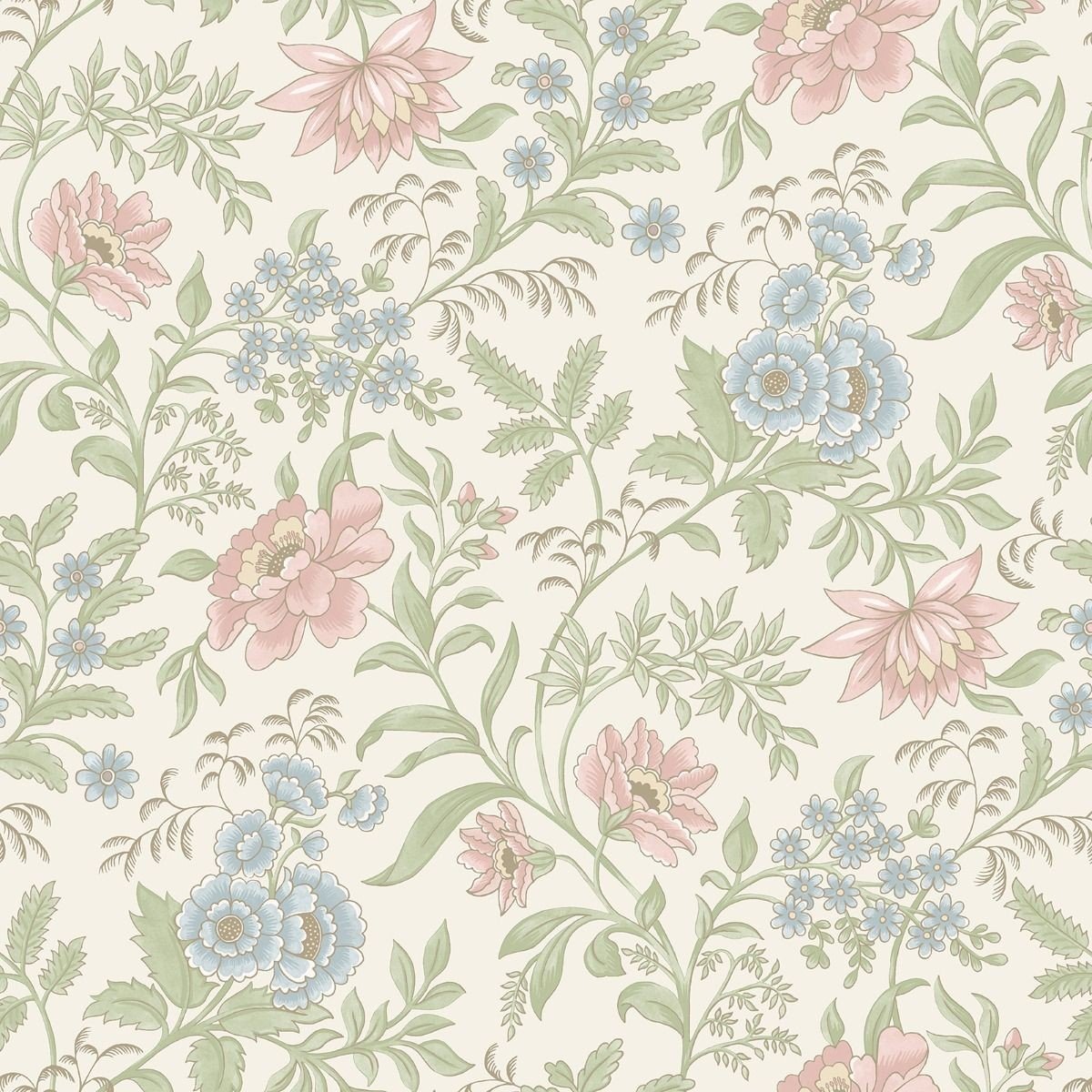 Rasch Echoes Of Eden Garden Muse Wallpaper - Pink & Green