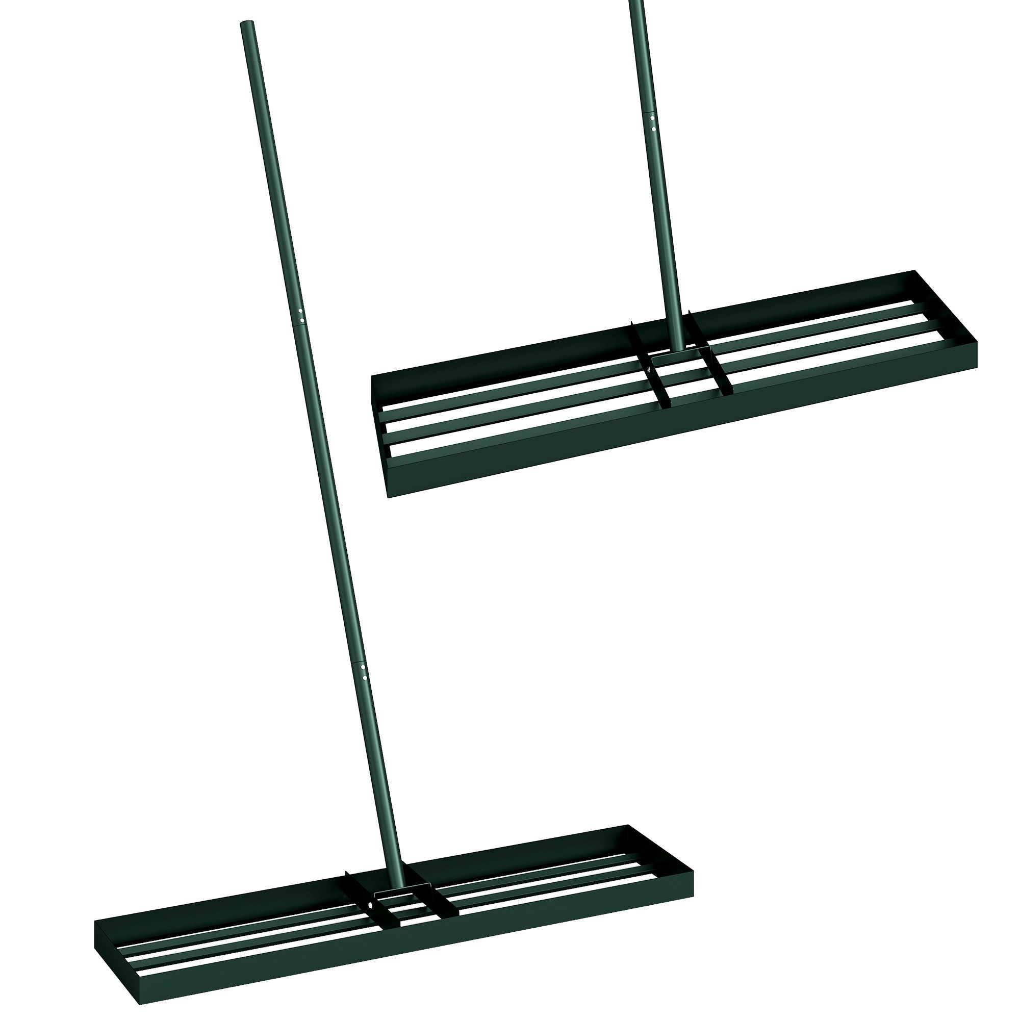 Outsunny Lawn Levelling Rake, Leveller Lute with Handle - 113 cm