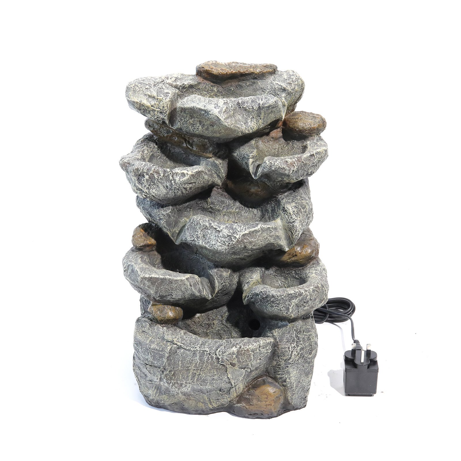 Living and Home Electric Outdoor Water Feature with LED Light