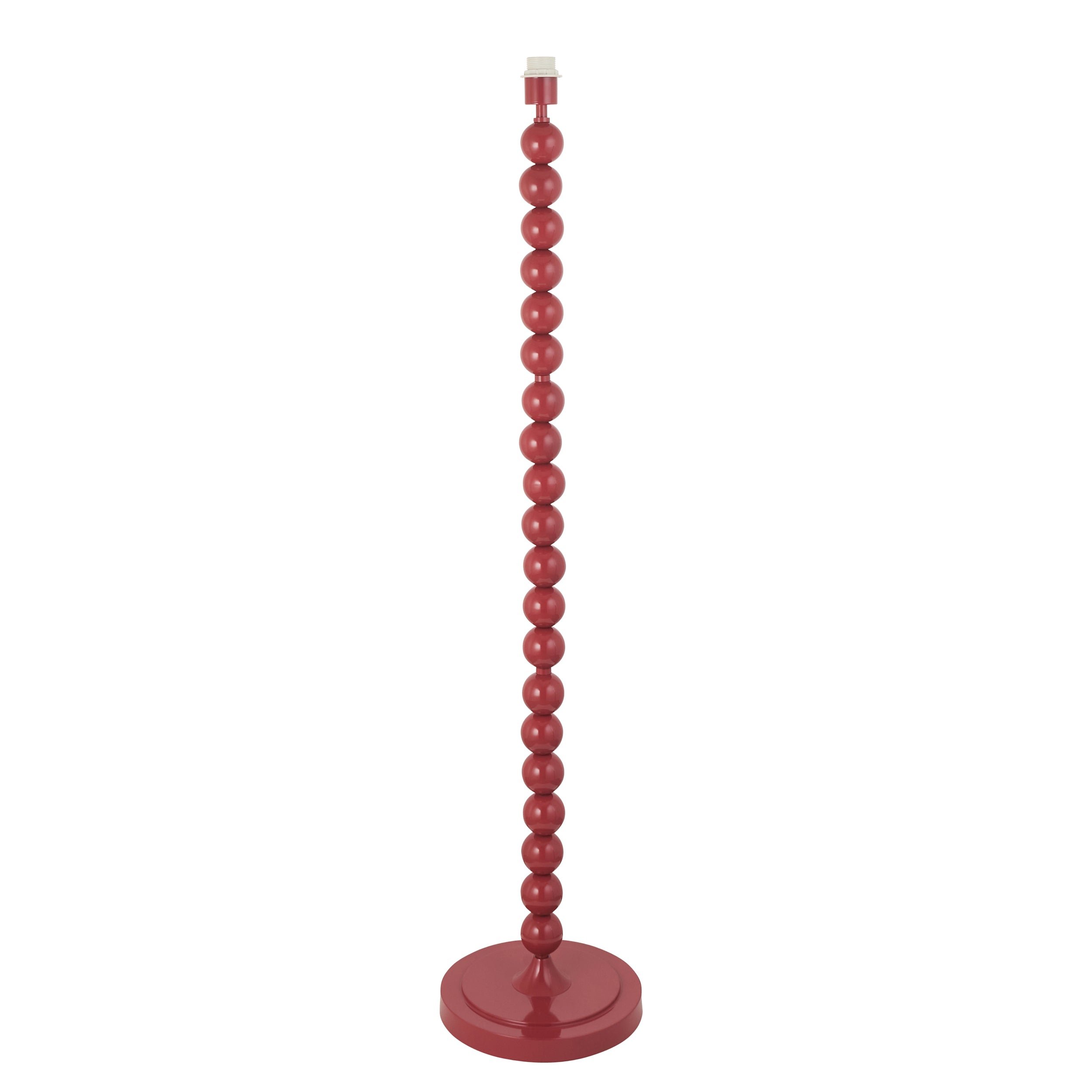 Loops Direct 28cm LED E27 Steel Floor Lamp - Gloss Pink Clay
