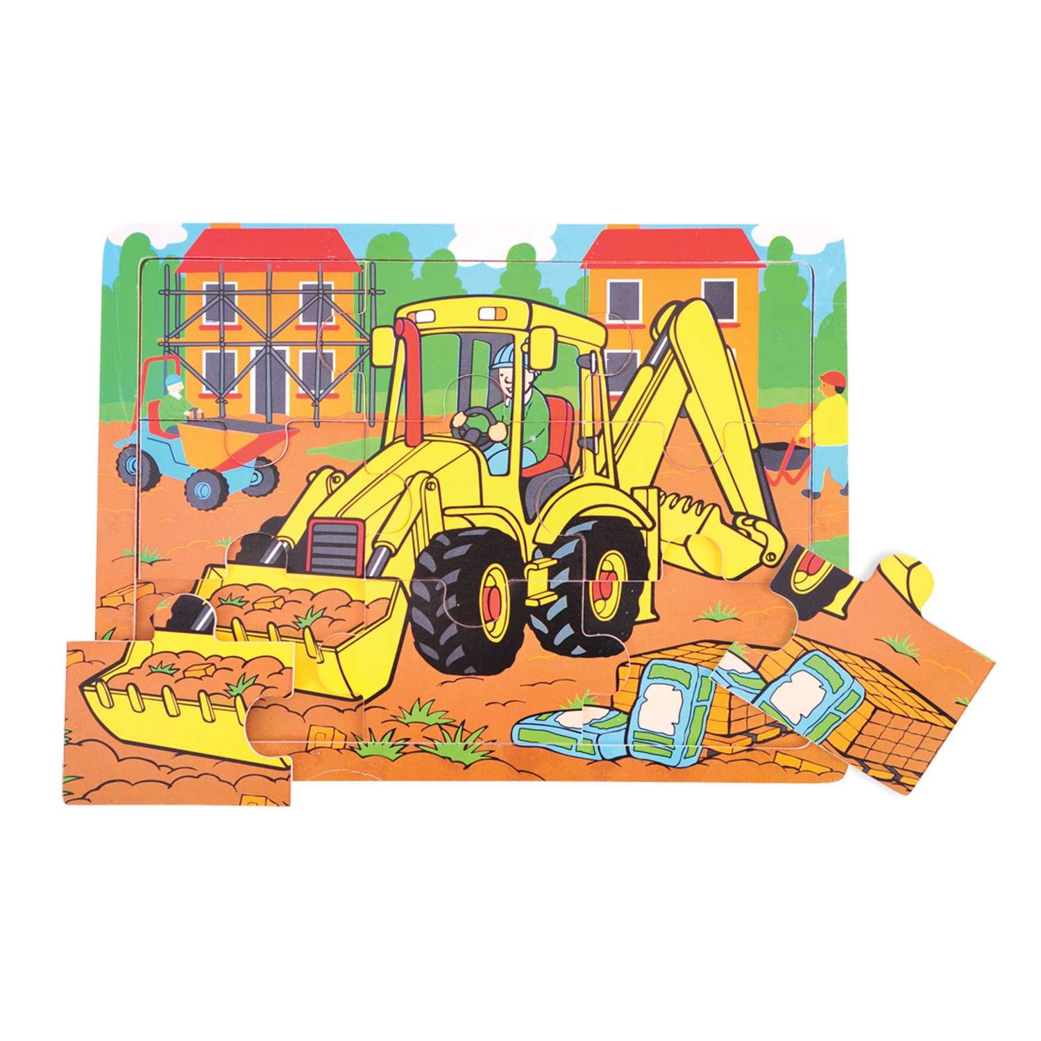 Bigjigs Toys Tray Puzzle - Digger - 2 Years +