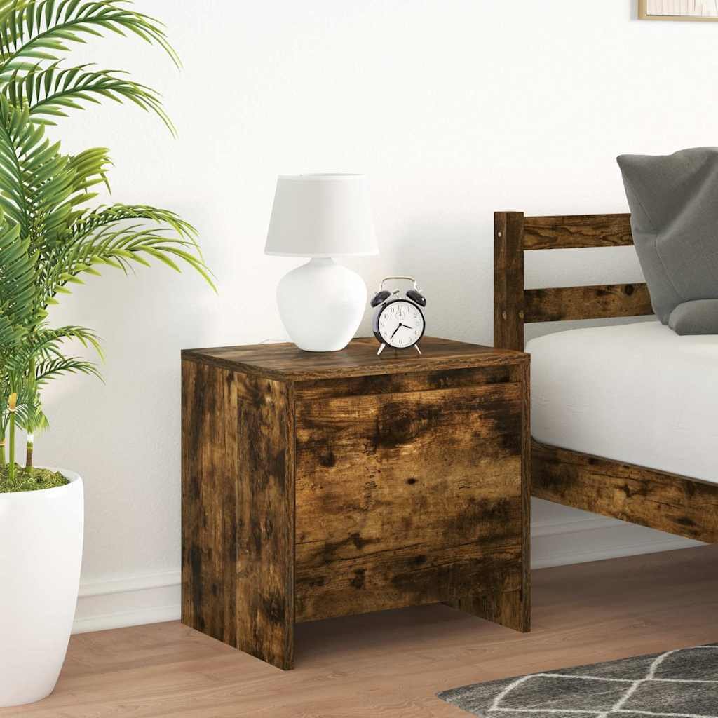 Walplus Pack of 2 Bedside Cabinet - Dark Oak - 45 x 34 x 44.5 cm