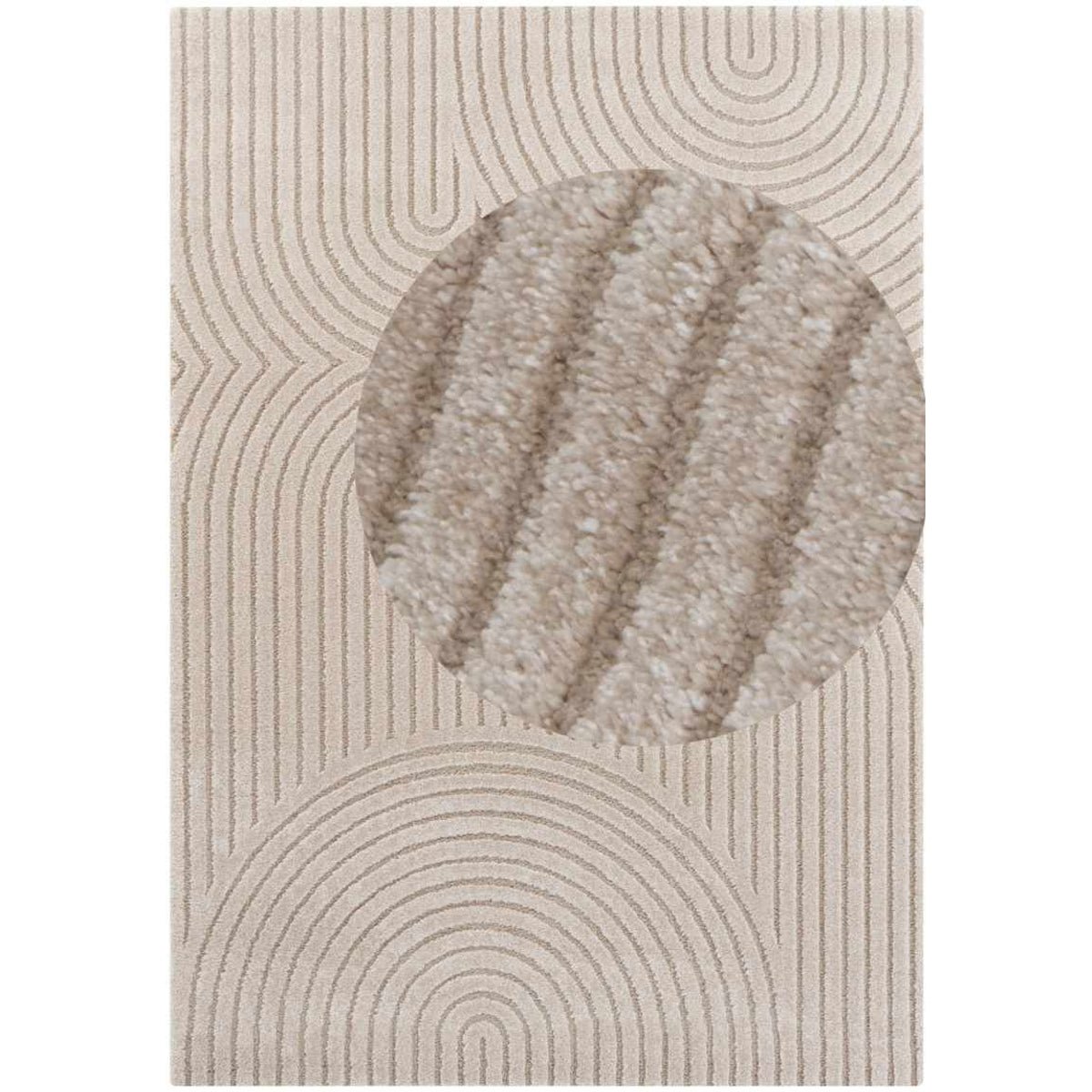 Hanse Home Beige Panglao High Low Rug - 80 x 150cm