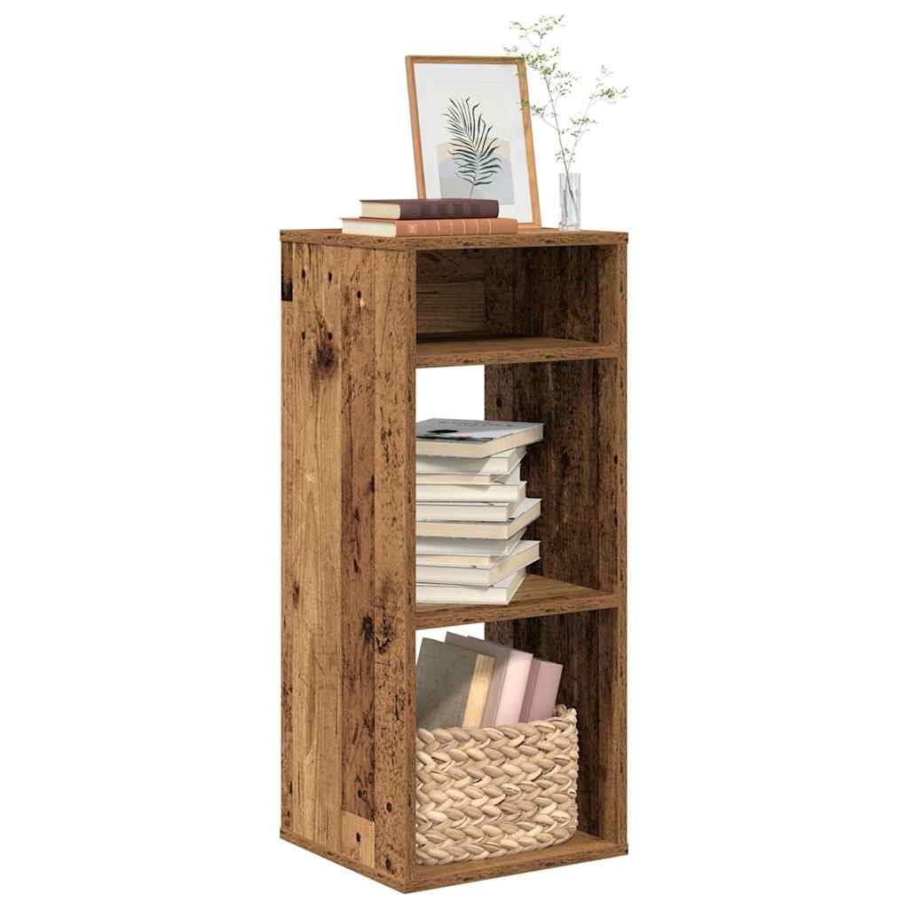 Walplus Engineered Wood Book Cabinet - Dark Wood - 34 x 31 x 80 cm