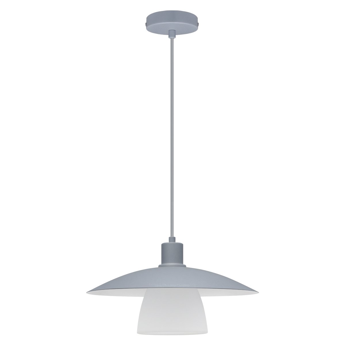 Energy Light Bulbs Mushroom Frosted Glass Ceiling Pendant Light - Grey