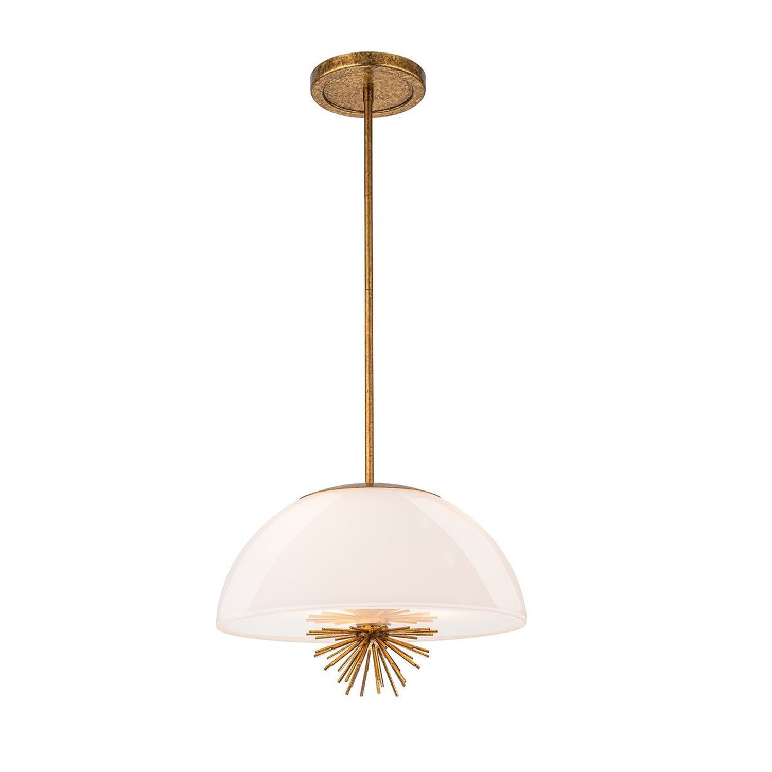 Elstead Staring 3 Arm Pendant Light - Distressed Gold