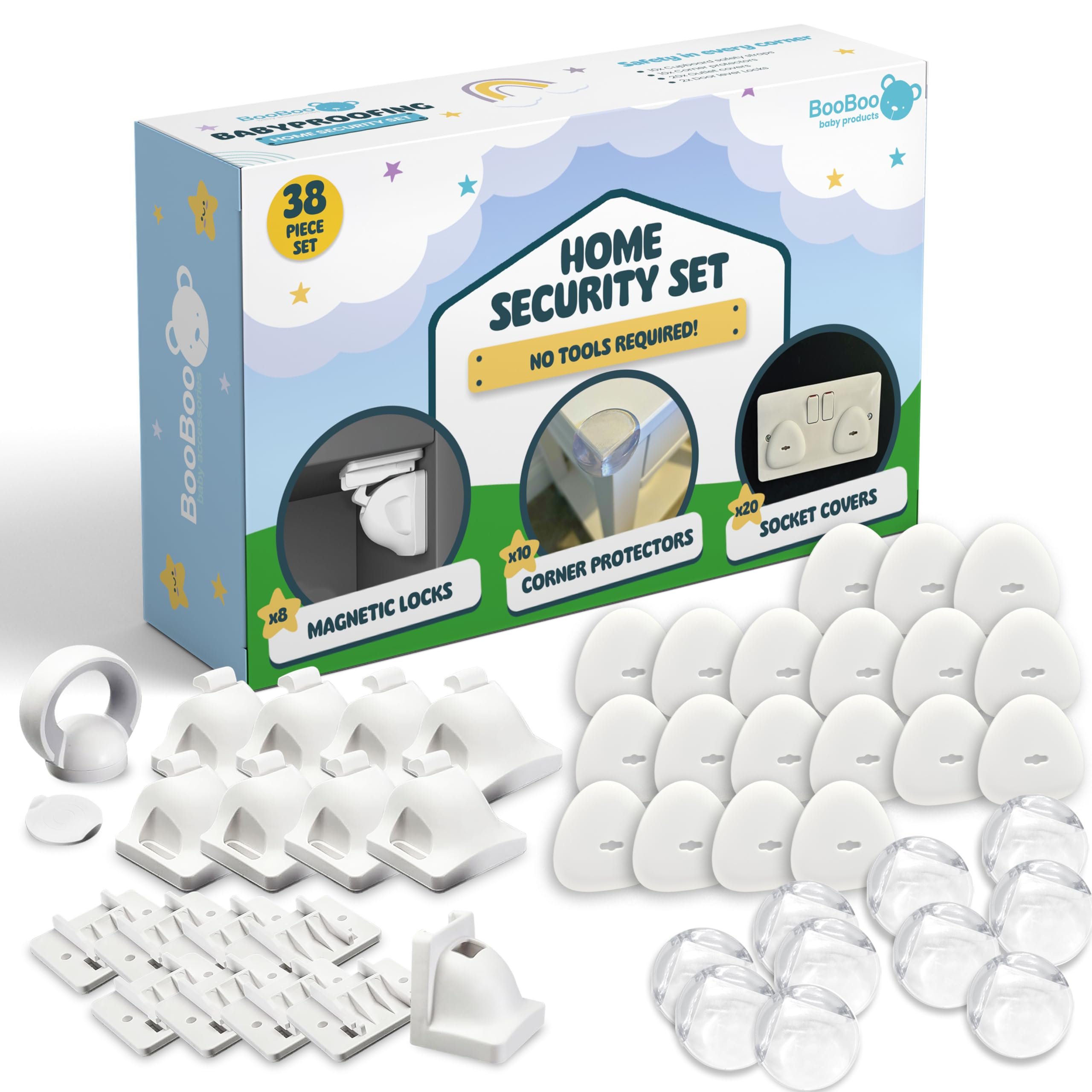 BooBoo Baby Magnetic Child Safety Baby Proofing Kit - 38 Pack