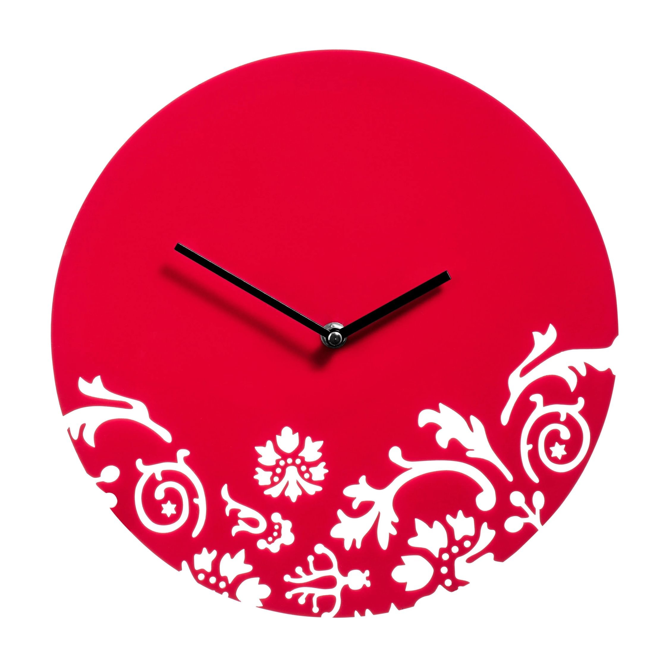 Orsina Issak 30cm Dia Wall Clock - Red