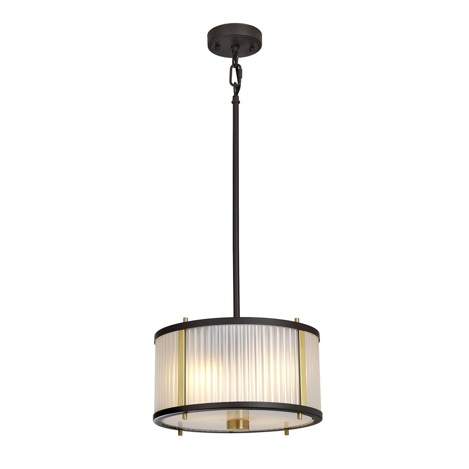 Elstead Corona 2 Arm Pendant Light - Museum Bronze Dark Brown Painted