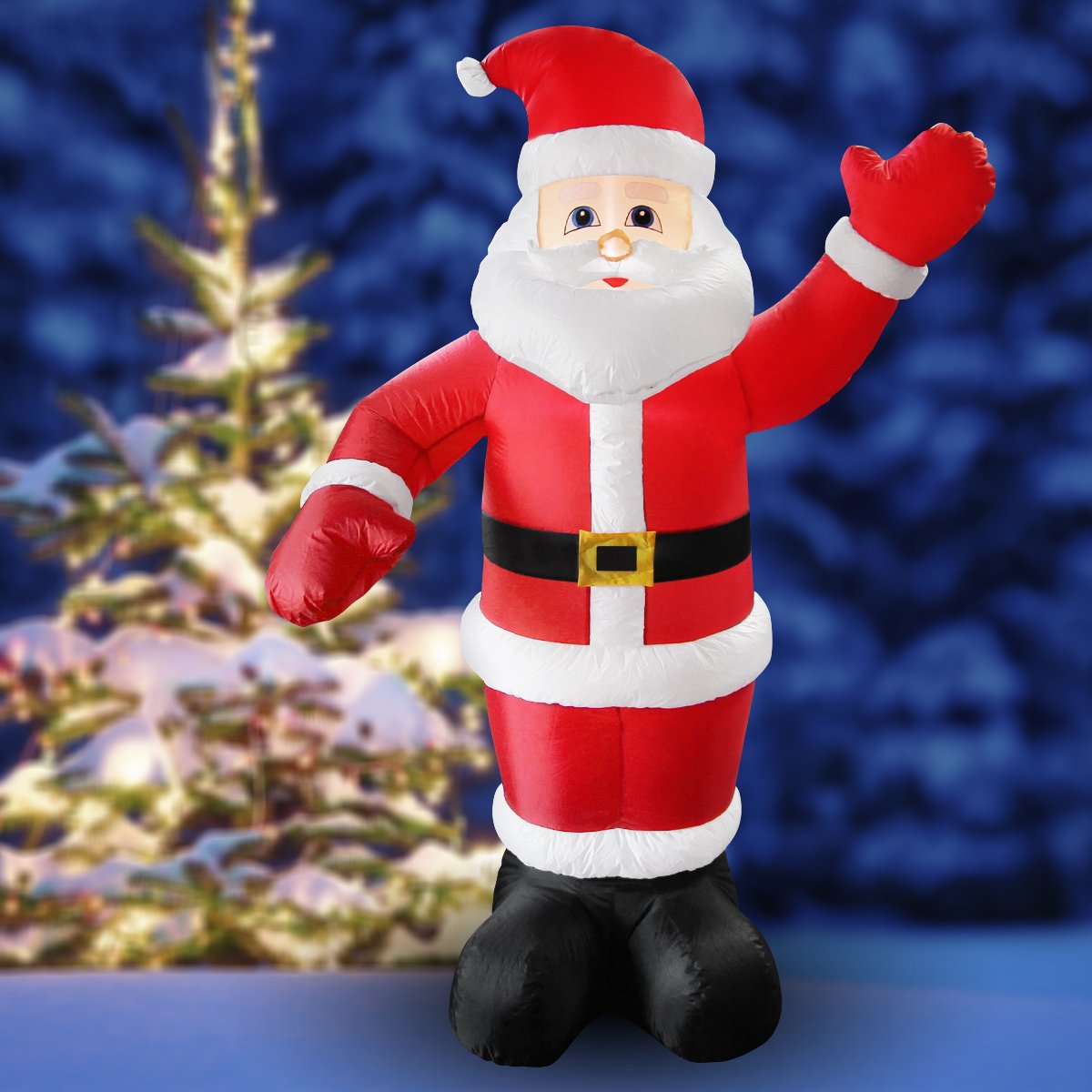 Energy Light Bulbs LED Inflatable Santa Christmas Decoration - 6ft