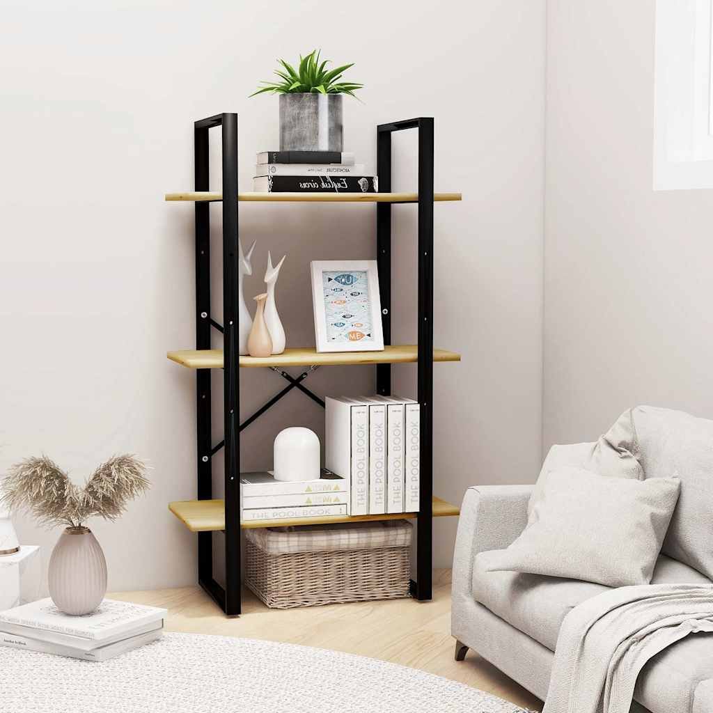 Walplus Solid Pine Wall Shelf - Brown - 60 x 30 x 105 cm