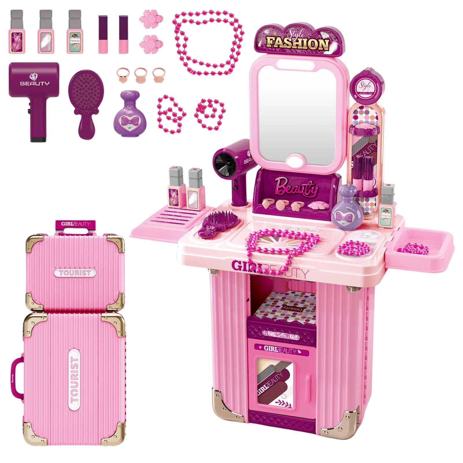 deAO Beauty Vanity Playset - Pink