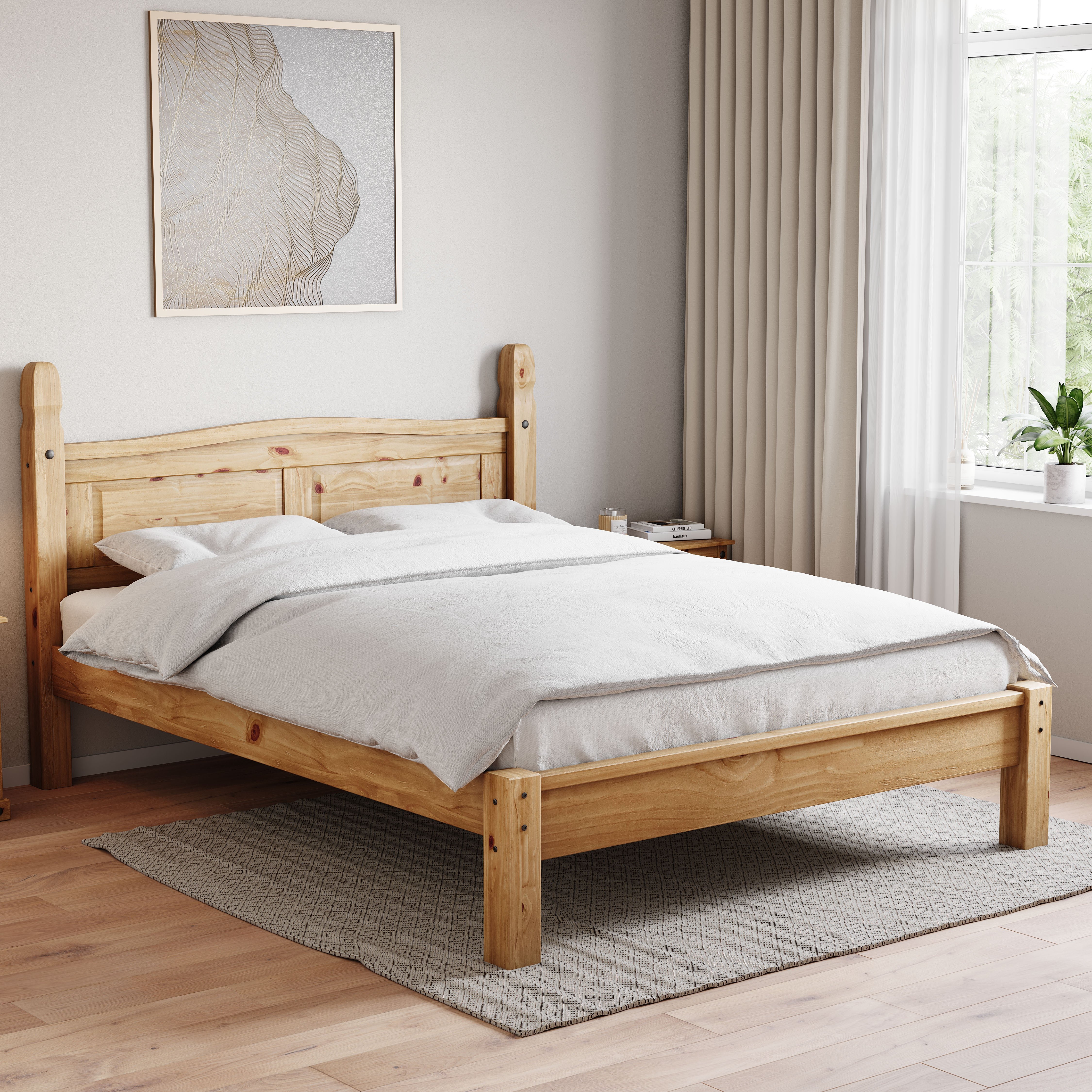 Vida Designs Corona Double Low Foot Bed End - Pine