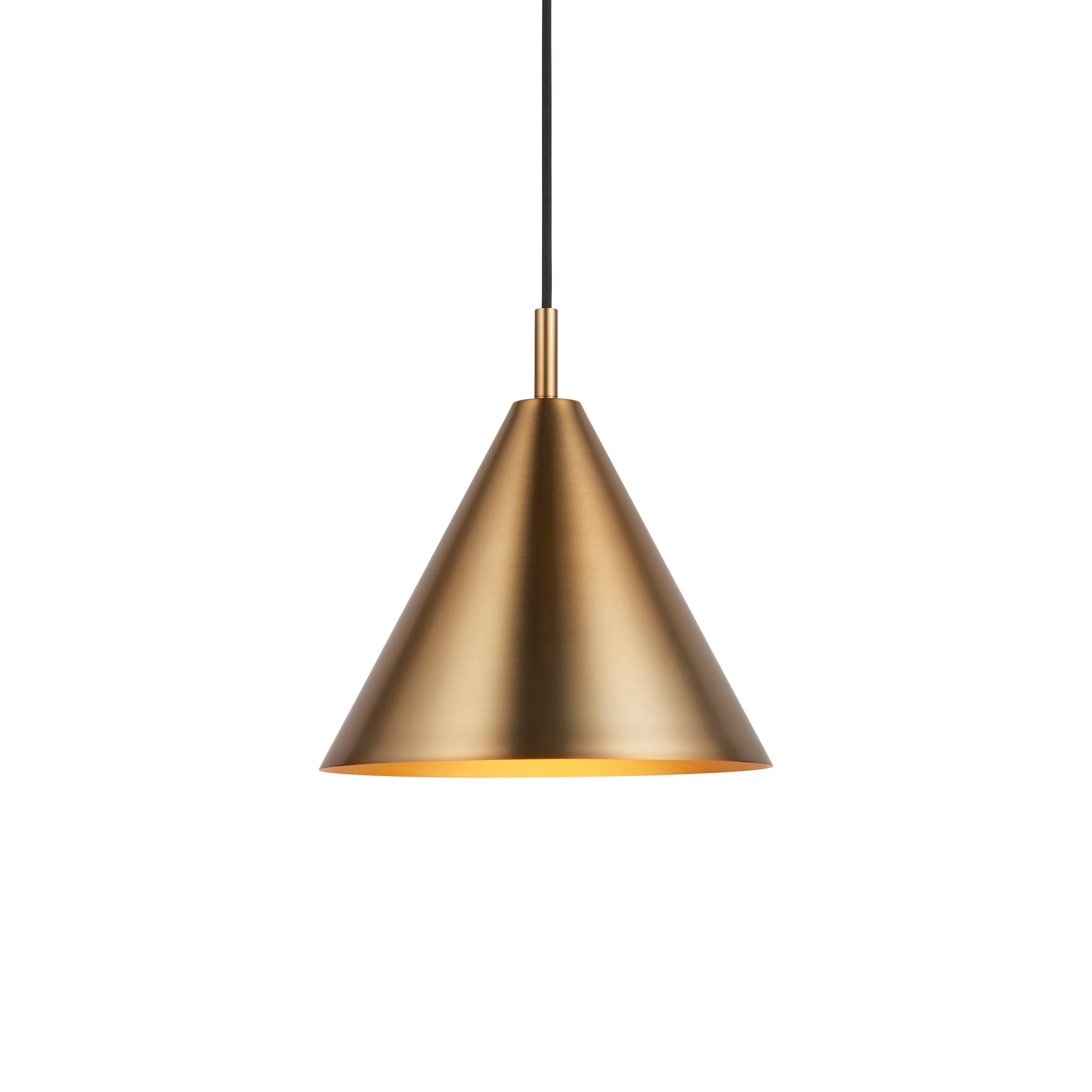 Loops Direct Steel Pendant Light - Warm Antique Brass