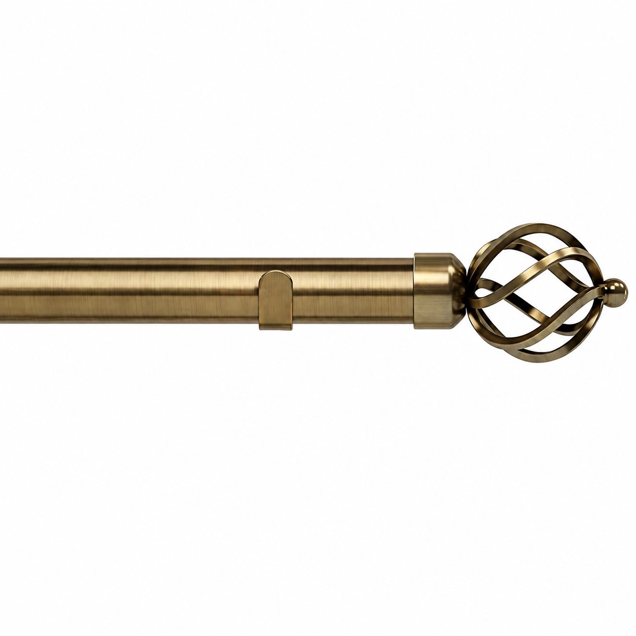 New Edge Blinds 28mm Antique Brass Cage Fixed Eyelet Curtain Pole - 200cm