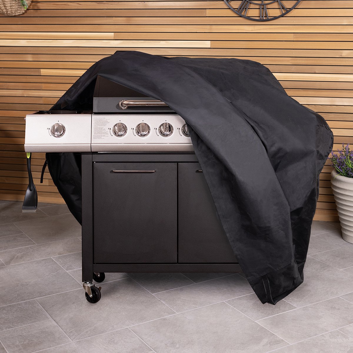 Charles Bentley Waterproof Gas Charcoal Premium BBQ Cover Extra Large - Black