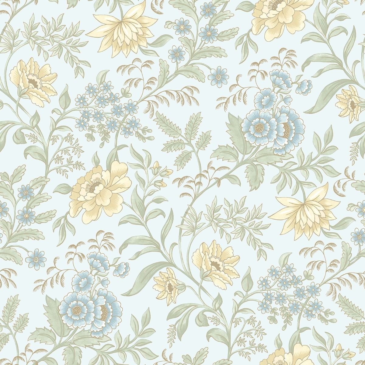 Rasch Echoes Of Eden Garden Muse Wallpaper - Sky Blue